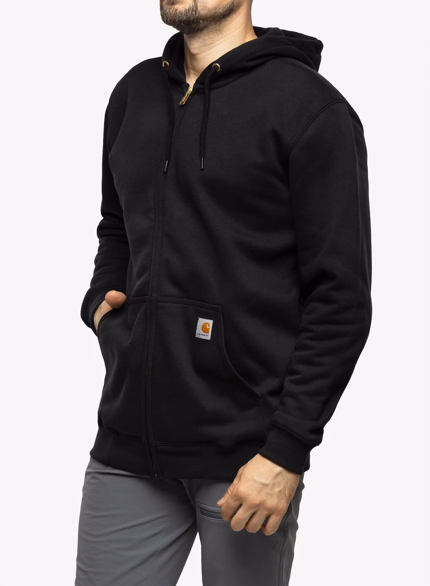 Mikina s kapucí Carhartt Zip Hooded Sweatshirt - black