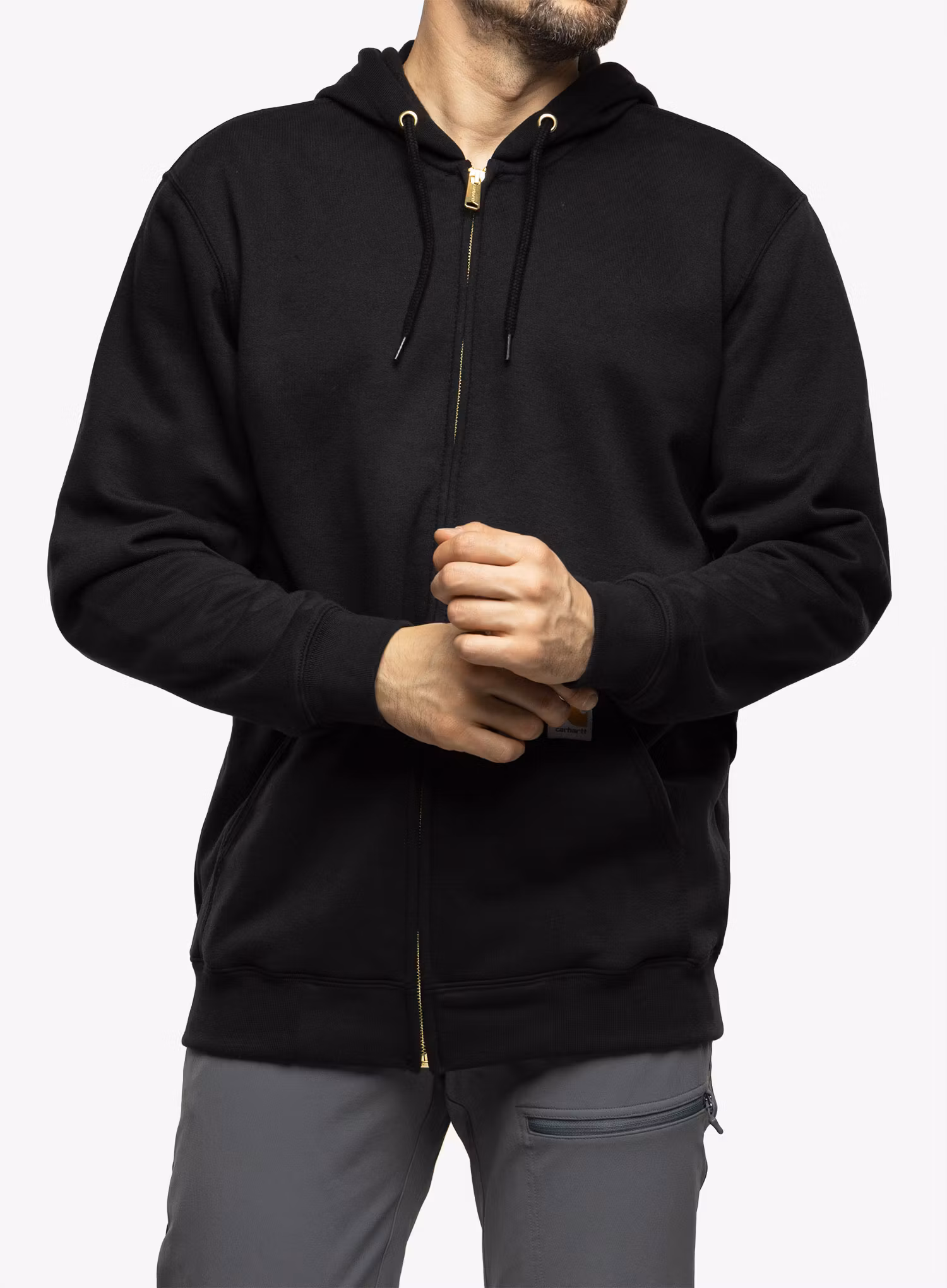 Mikina s kapucí Carhartt Zip Hooded Sweatshirt - black