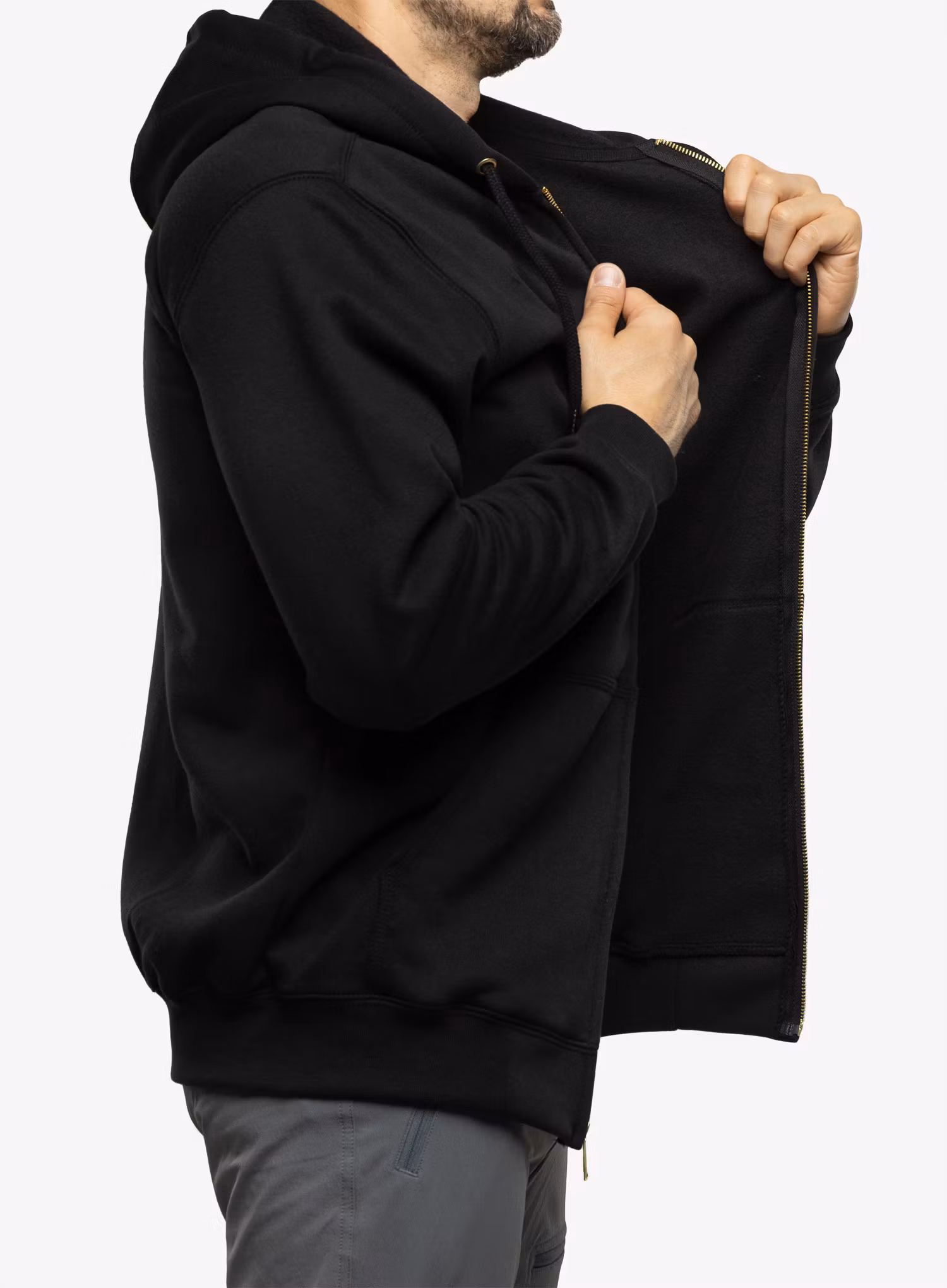 Mikina s kapucí Carhartt Zip Hooded Sweatshirt - black