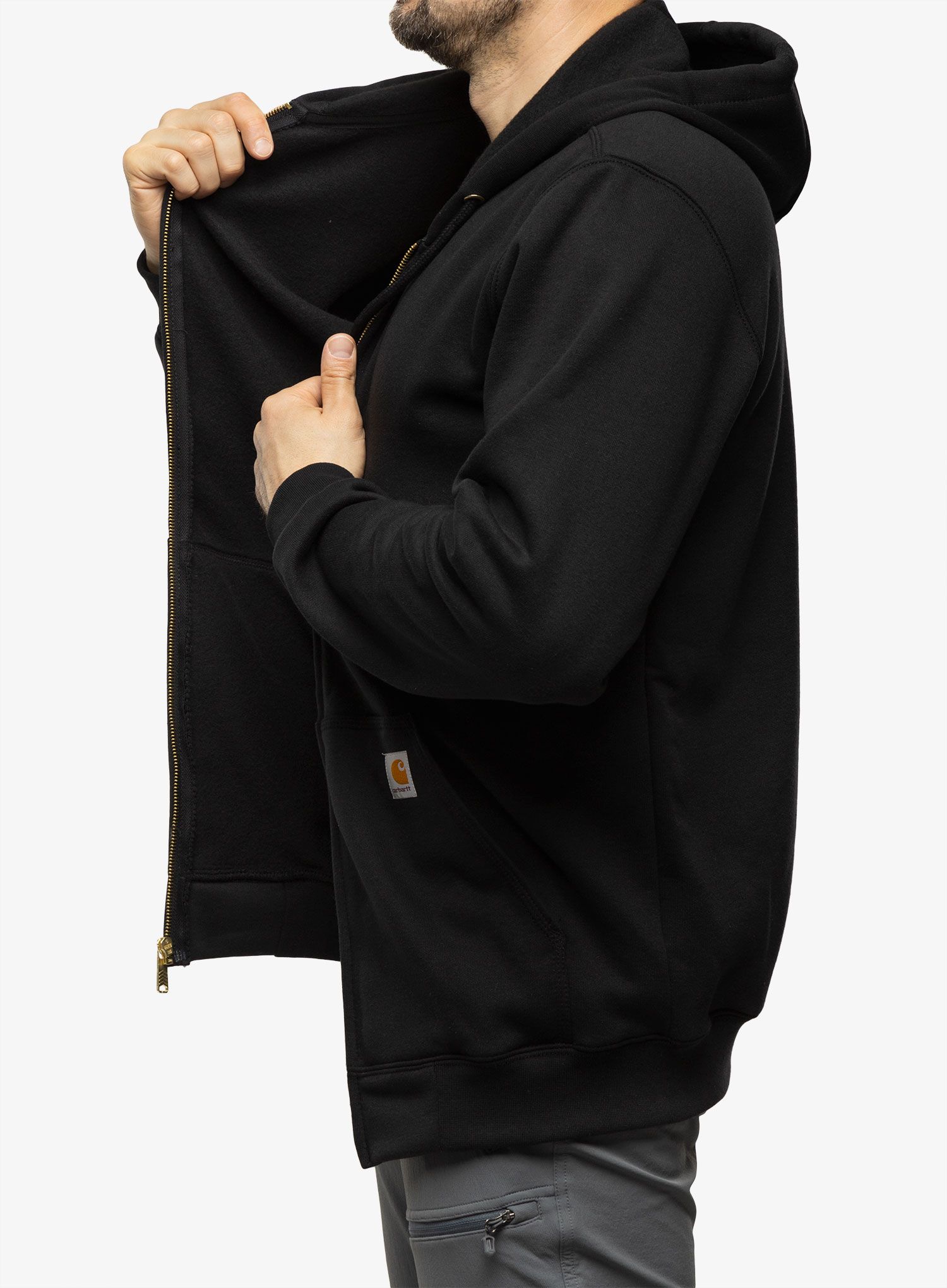 Mikina s kapucí Carhartt Zip Hooded Sweatshirt - black