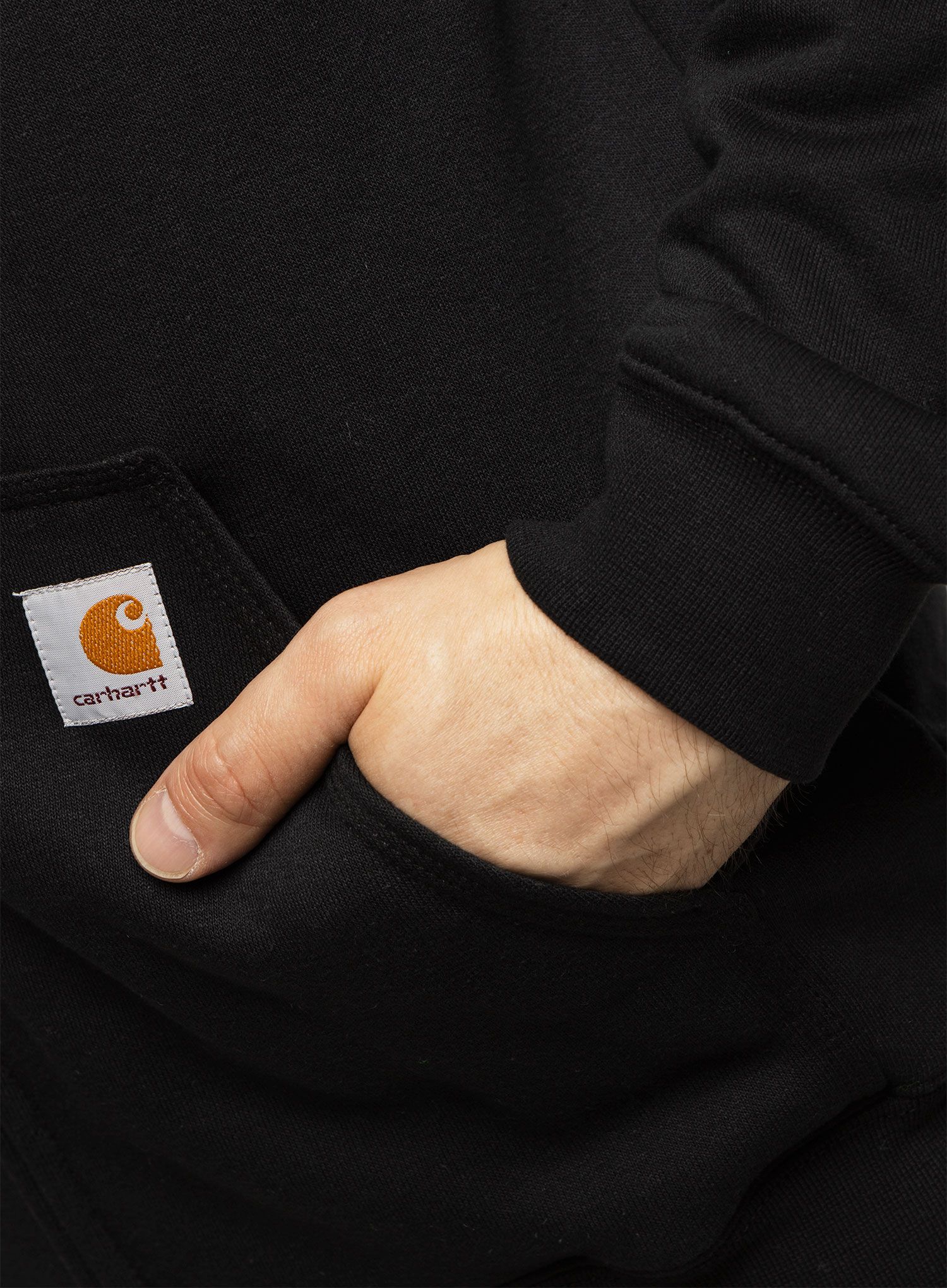 Mikina s kapucí Carhartt Zip Hooded Sweatshirt - black