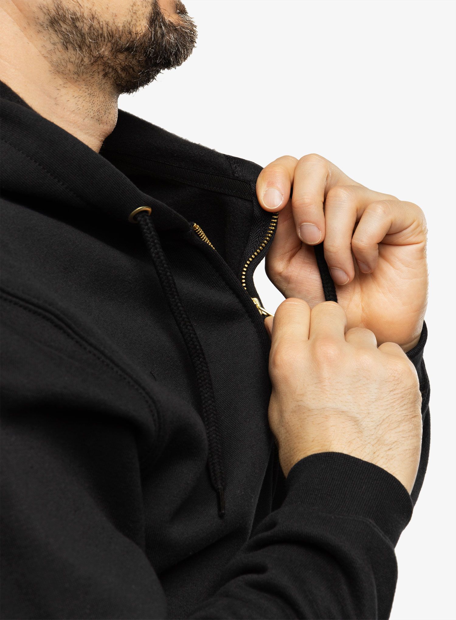 Mikina s kapucí Carhartt Zip Hooded Sweatshirt - black