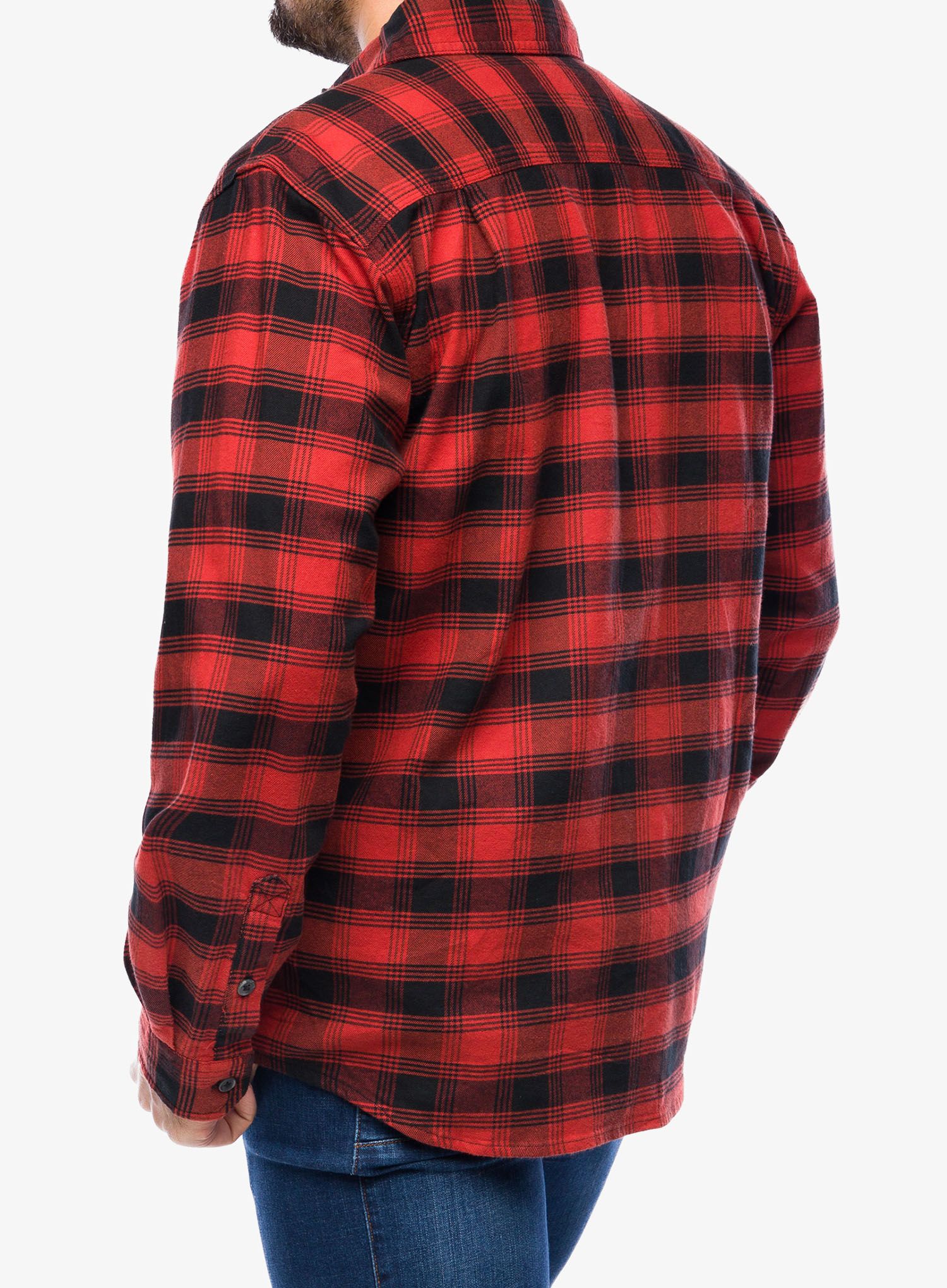 Turistická košile Cartartt Flannel L/S Plaid Shirt - red ochre