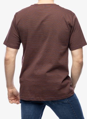 Bavlněné tričko Cartartt Relaxed S/S Pocket Stripe T-Shirt - port stripe