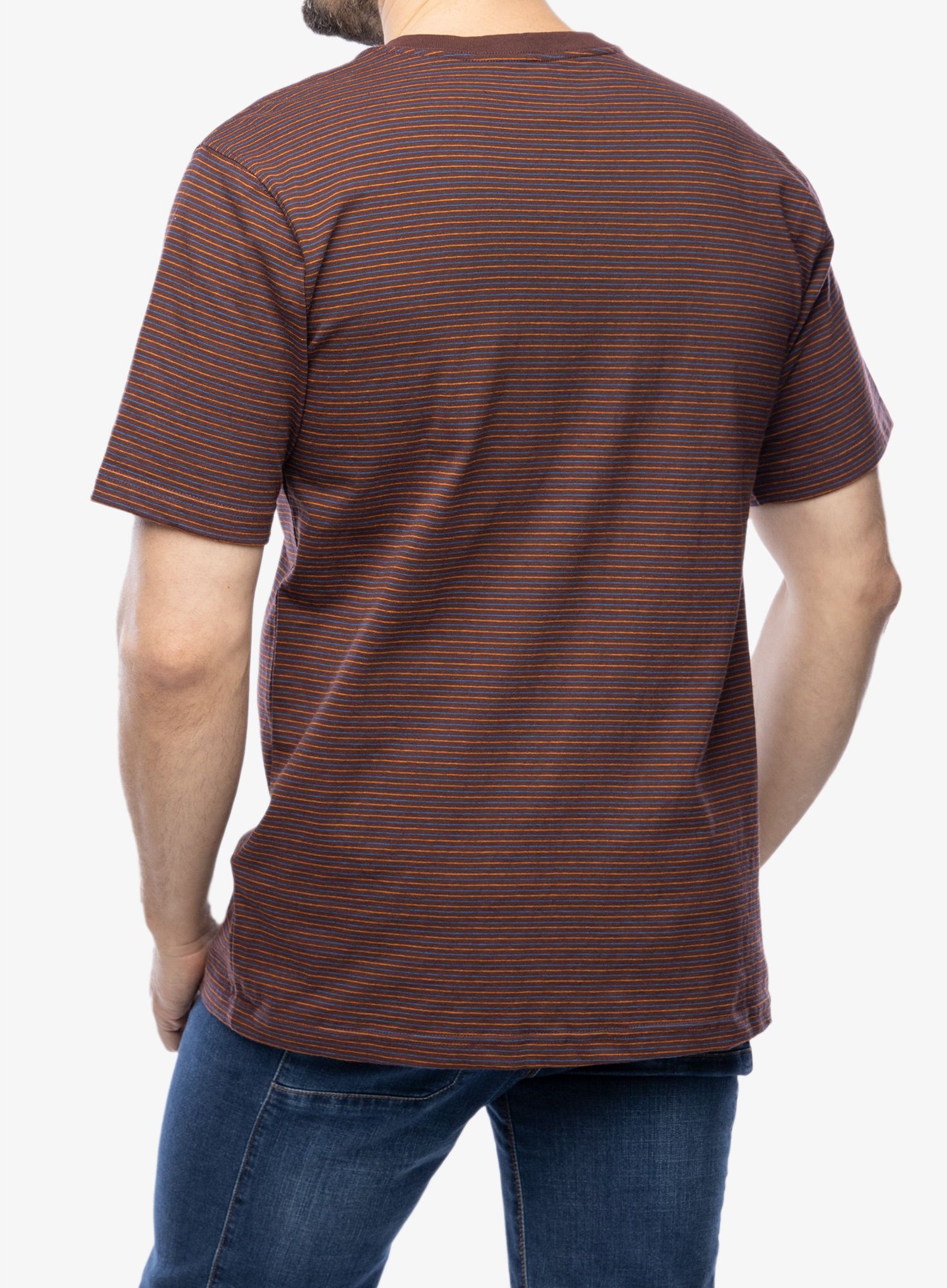 Bavlněné tričko Cartartt Relaxed S/S Pocket Stripe T-Shirt - port stripe