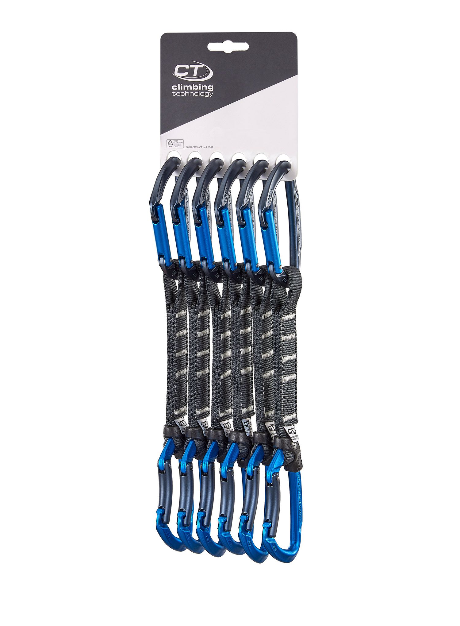 Lezecké expresky Climbing Technology/SKYLOTEC Lime Set NY Pro 17 cm 6-Pack - anthracite/electricblue