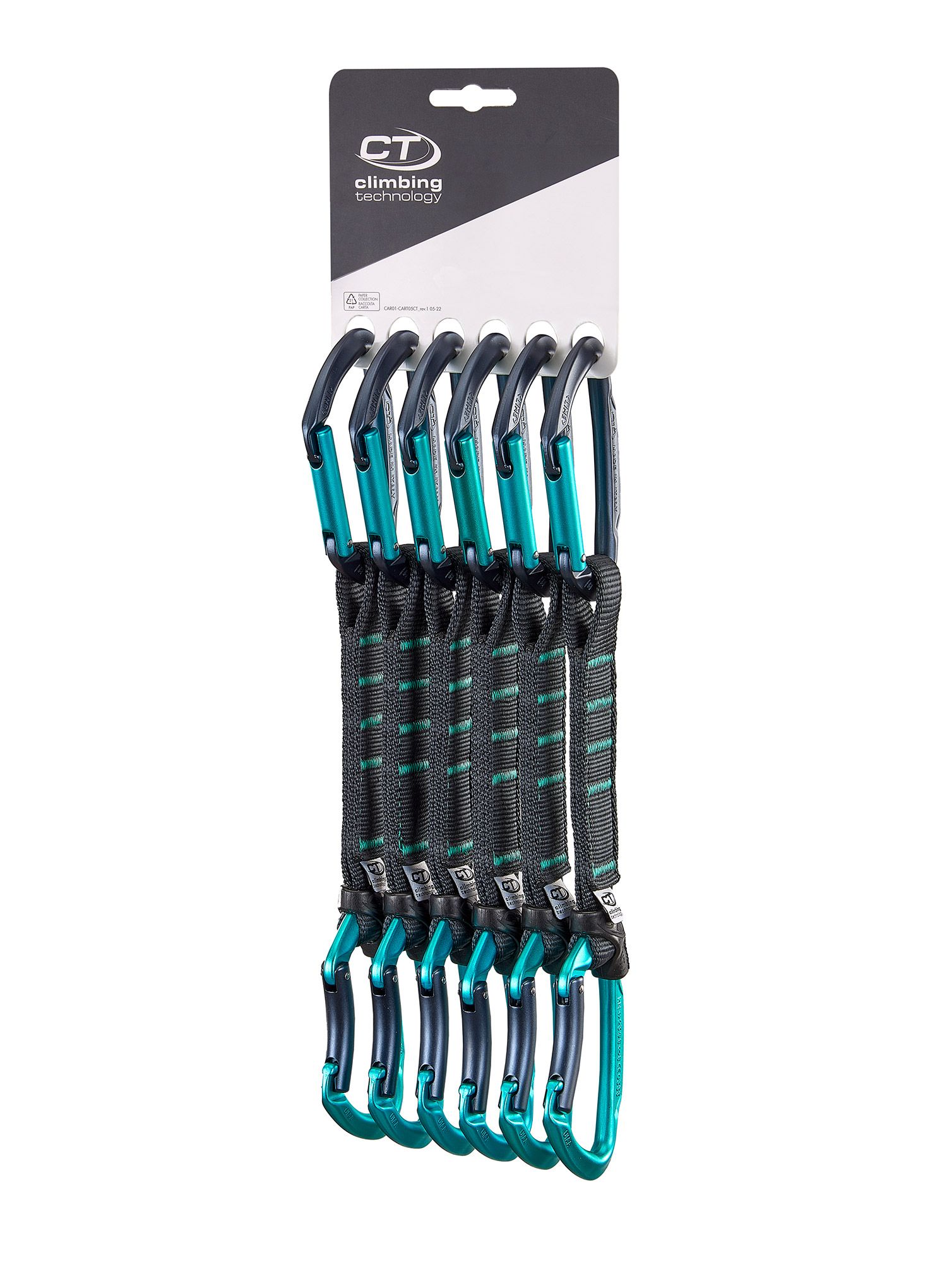 Lezecké expresky Climbing Technology/SKYLOTEC Lime Set NY Pro 17 cm 6-Pack - antracite/aquamarine