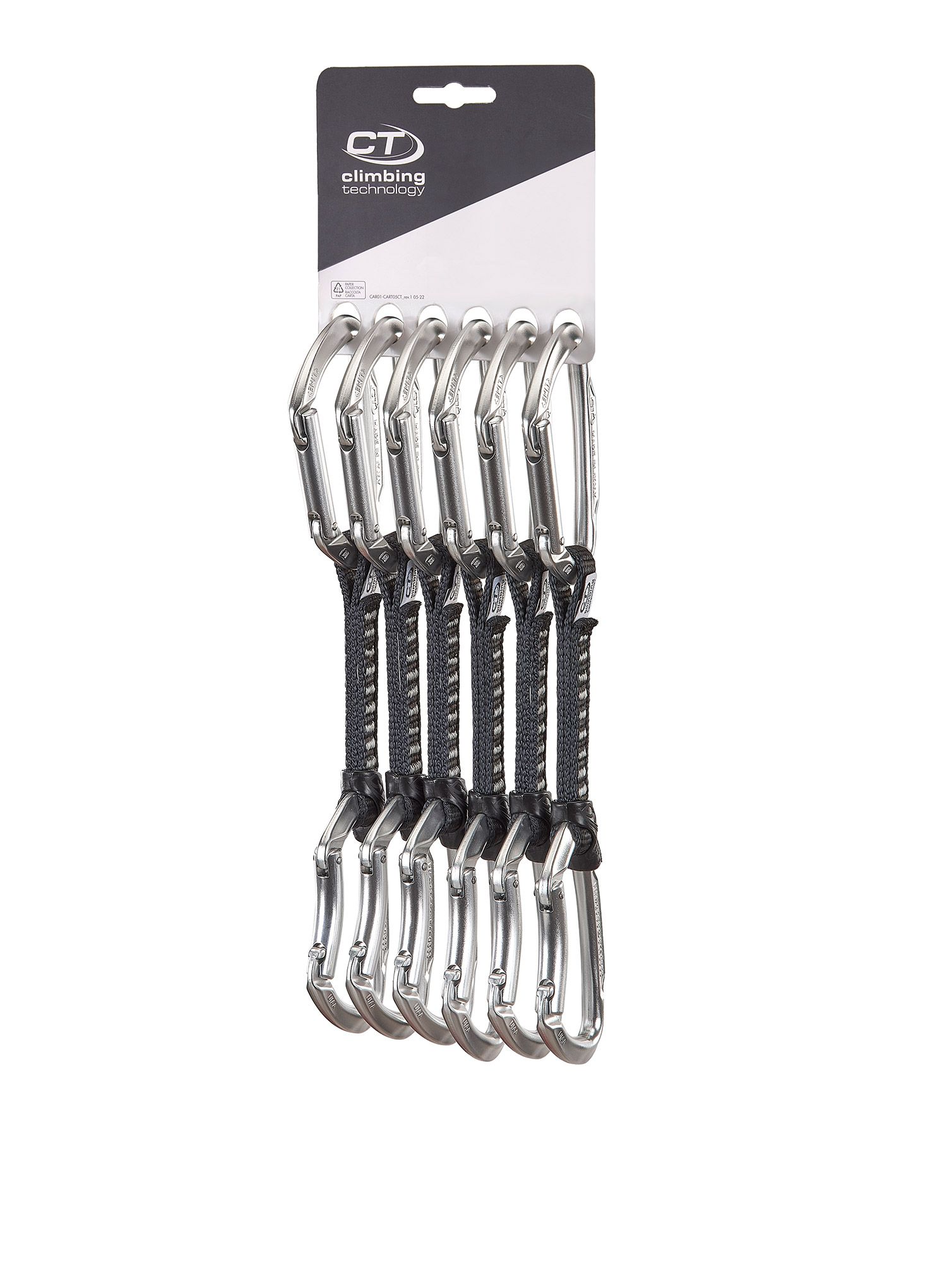 Lezecké expresky Climbing Technology/SKYLOTEC Lime Set UL 12 cm 6-Pack - silver