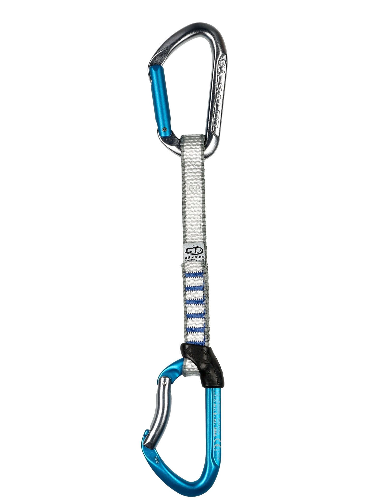 Lezecké expresky Climbing Technology/SKYLOTEC Salto Set NY 17 cm 6-Pack - titanium/electricblue