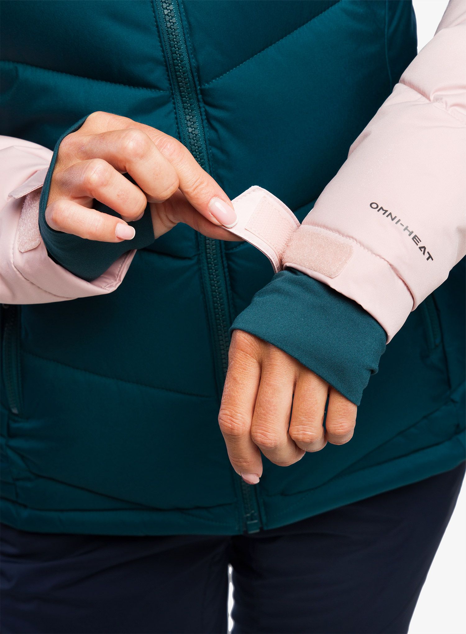 Dámská lyžařská bunda Columbia Abbott Peak Insulated Jacket - night wave/dusty pink/aqua