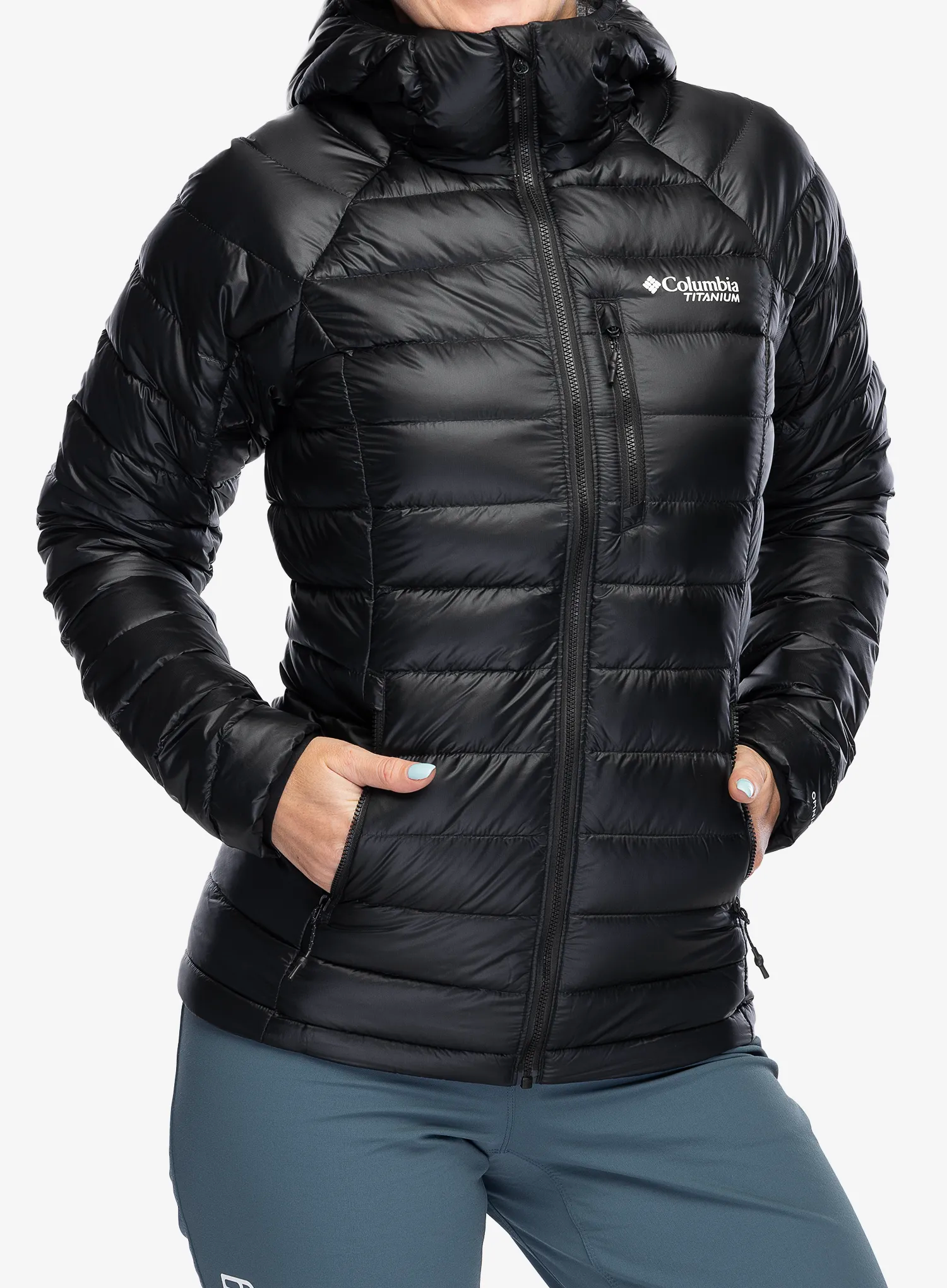 Dámská péřová bunda Columbia Arctic Crest Down Hooded Jacket - black