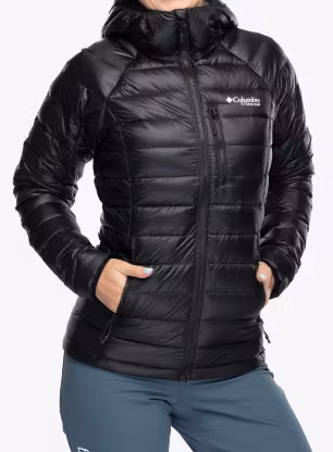 Dámská péřová bunda Columbia Arctic Crest Down Hooded Jacket - black