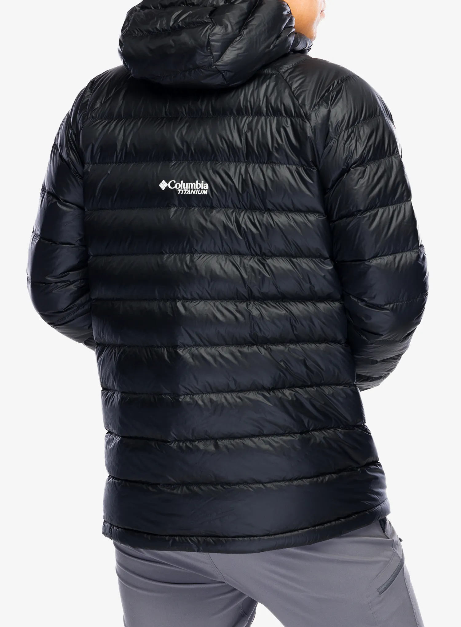 Péřová bunda Columbia Arctic Crest Down Hooded Jacket - black