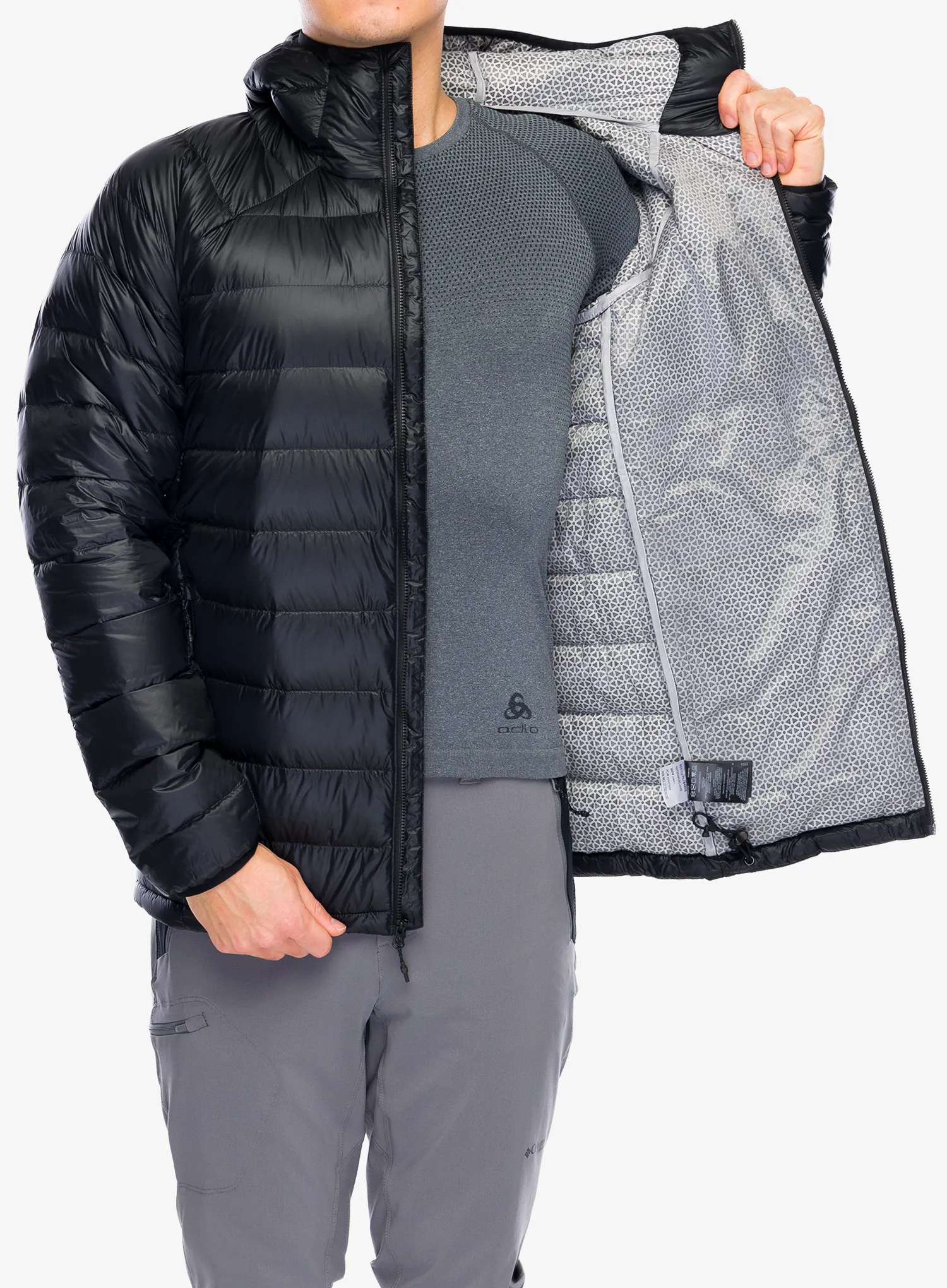Péřová bunda Columbia Arctic Crest Down Hooded Jacket - black