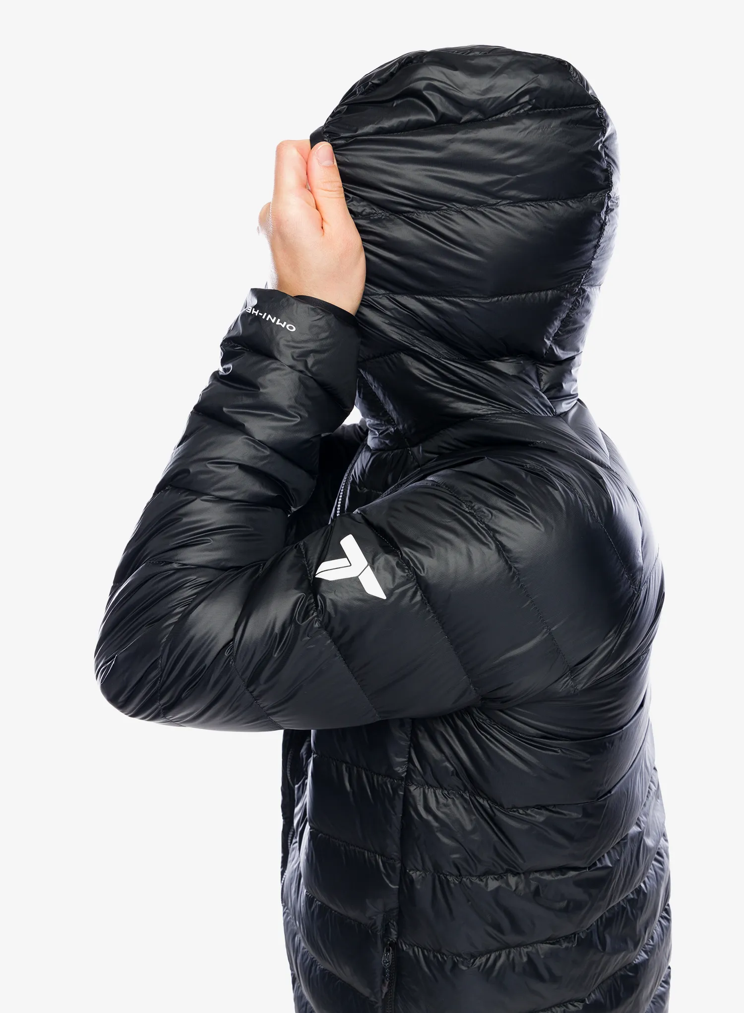 Péřová bunda Columbia Arctic Crest Down Hooded Jacket - black