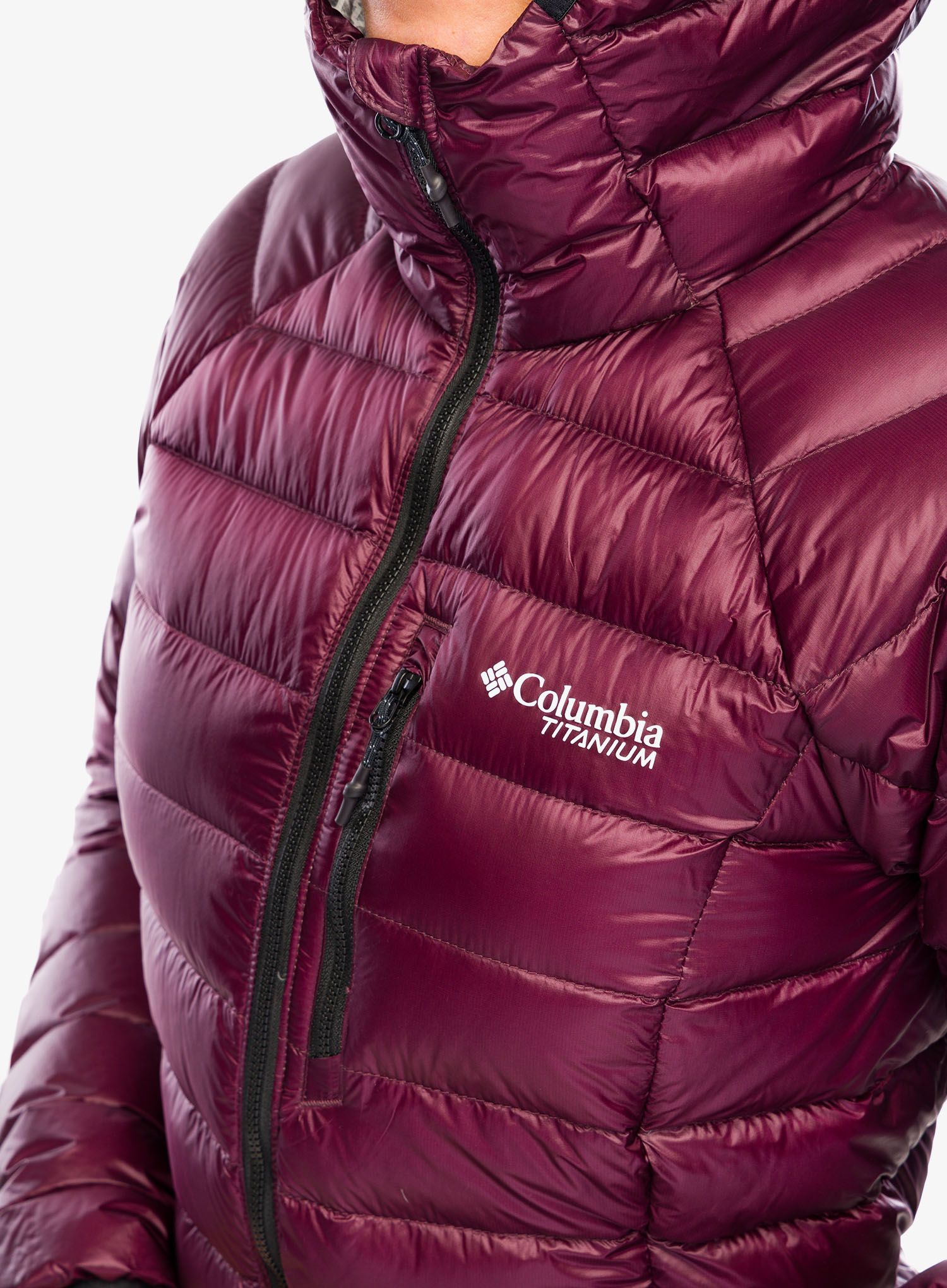 Dámská péřová bunda Columbia Arctic Crest Down Hooded Jacket - moonvista