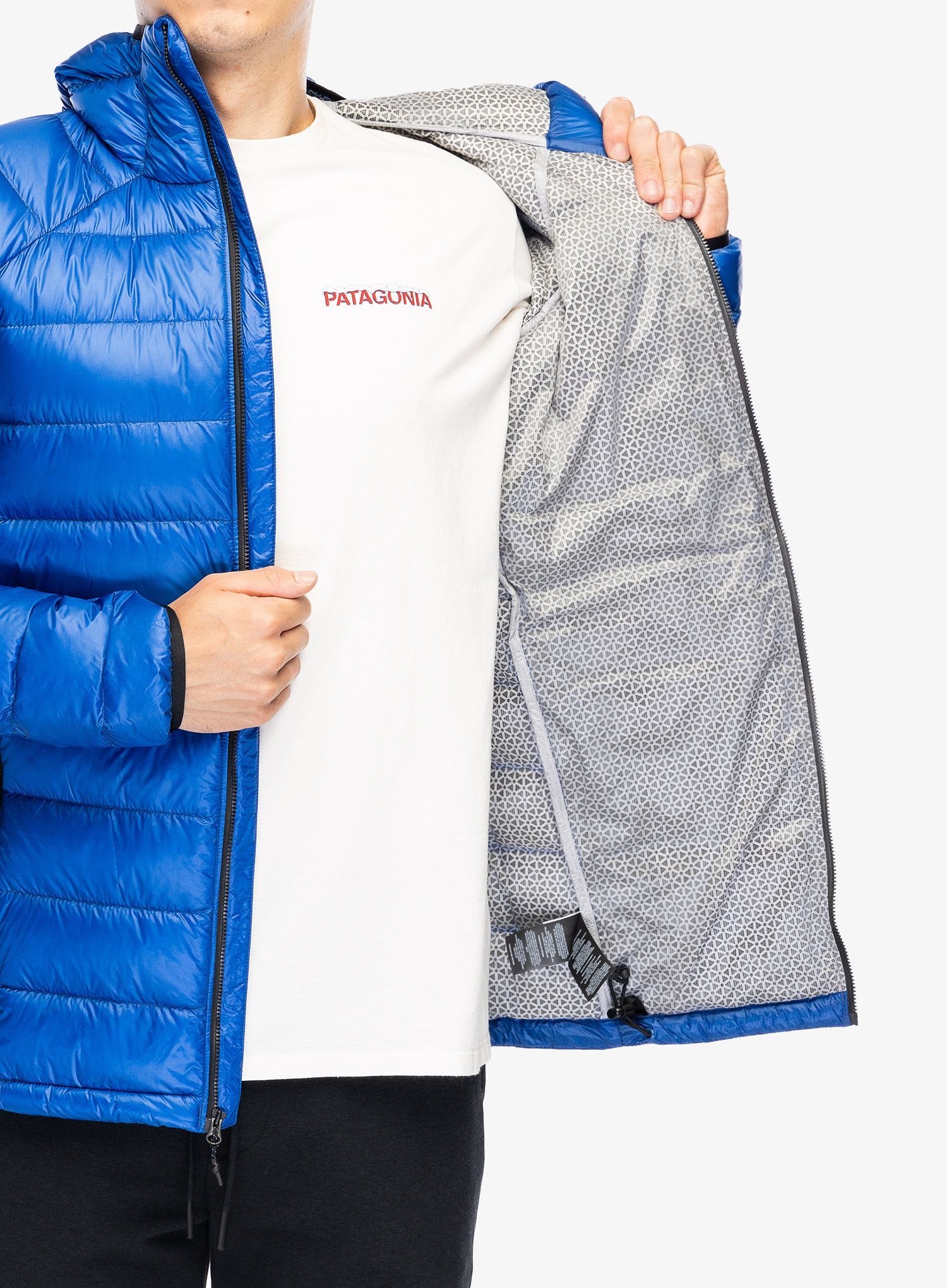 Péřová bunda Columbia Arctic Crest Down Hooded Jacket - mountain blue