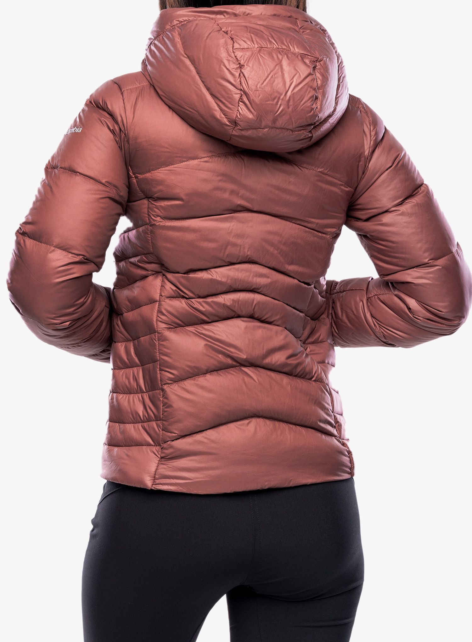 Dámská péřová bunda Columbia Autumn Park Down Hooded Jacket - beetroot