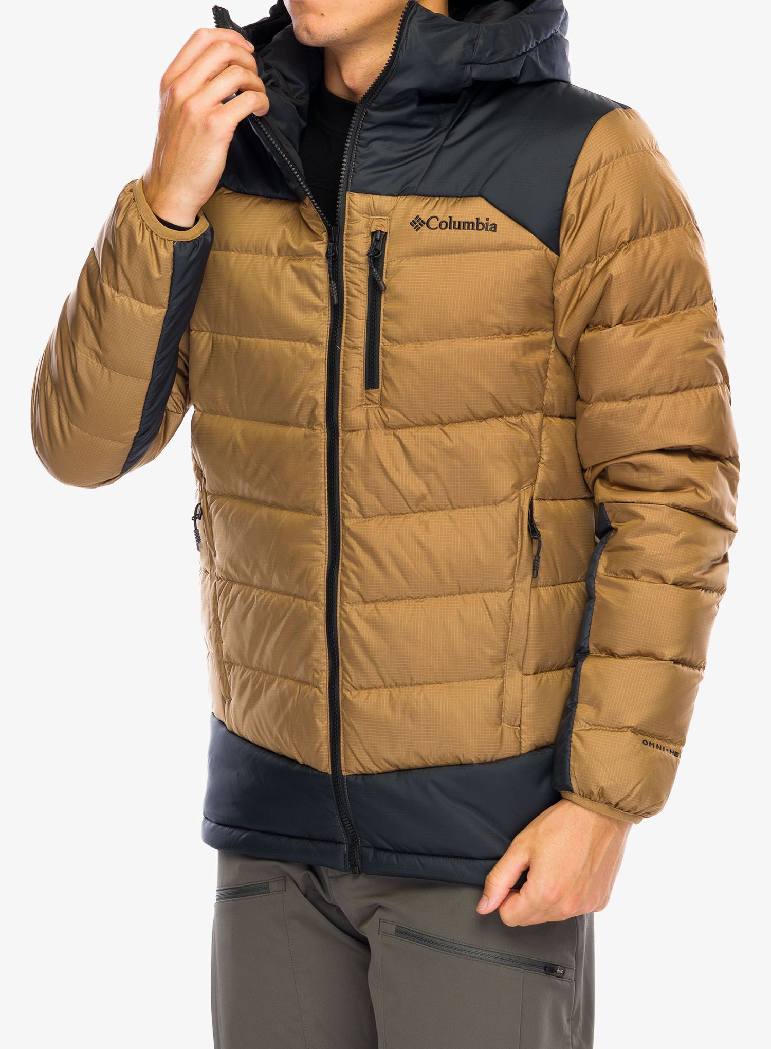 Péřová bunda Columbia Autumn Park Down Hooded Jacket - delta/black