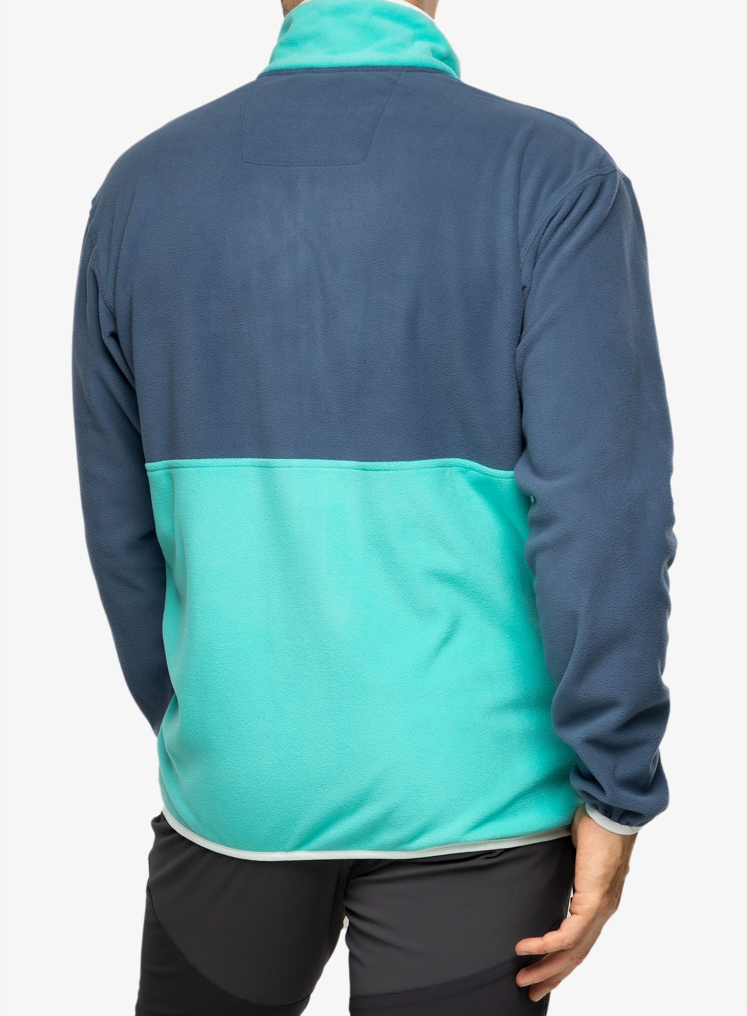 Fleece mikina pánská Columbia Back Bowl™ Fleece Lightweight - dark mountain/bright aqua/wht
