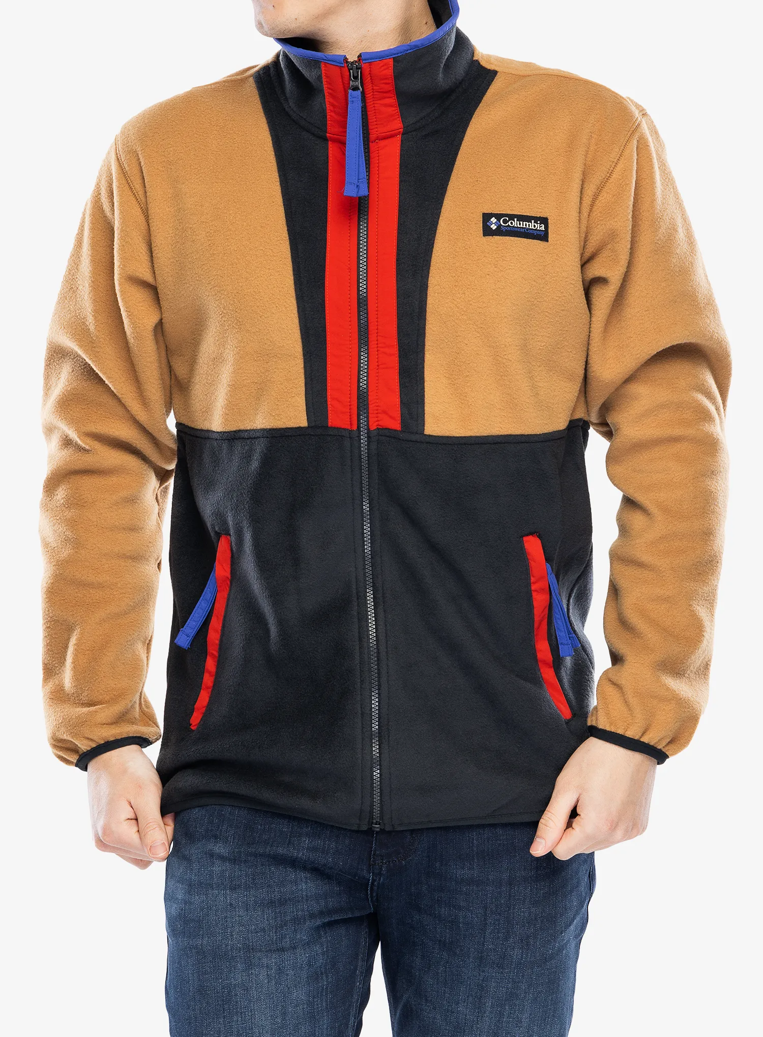 Fleece mikina Columbia Backbowl II Full Zip Fleece - camel brown/black