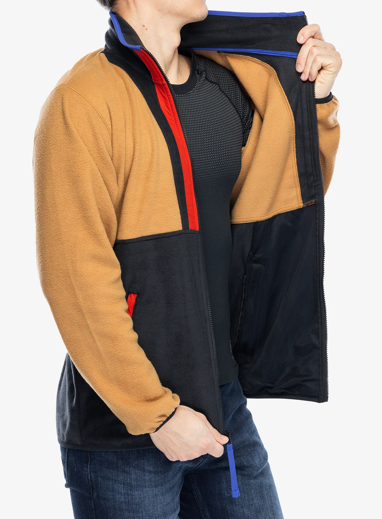 Fleece mikina Columbia Backbowl II Full Zip Fleece - camel brown/black