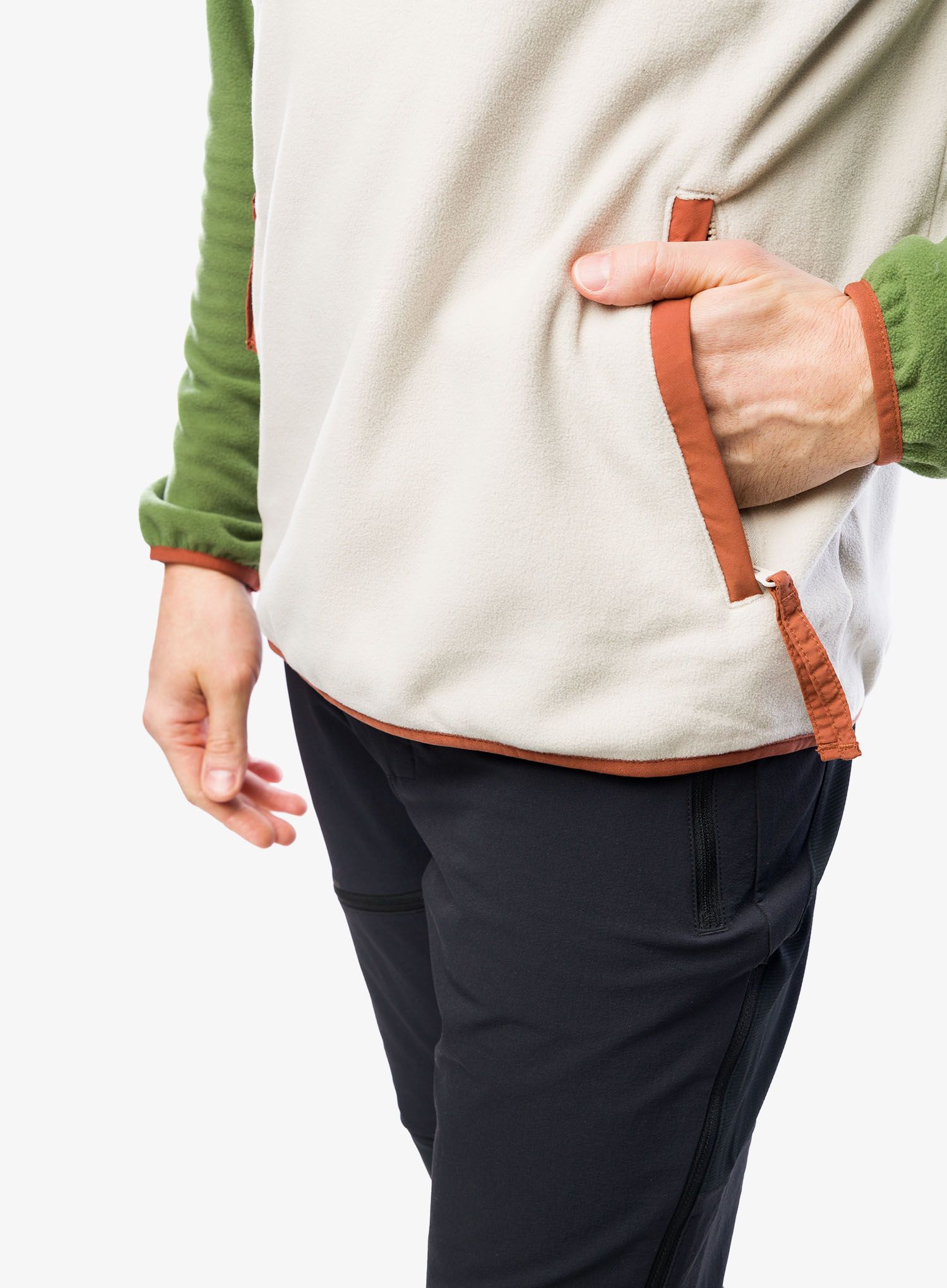 Mikina se zipem Columbia Backbowl Lite Half Zip Hoodie - canteen/dark stone/auburn