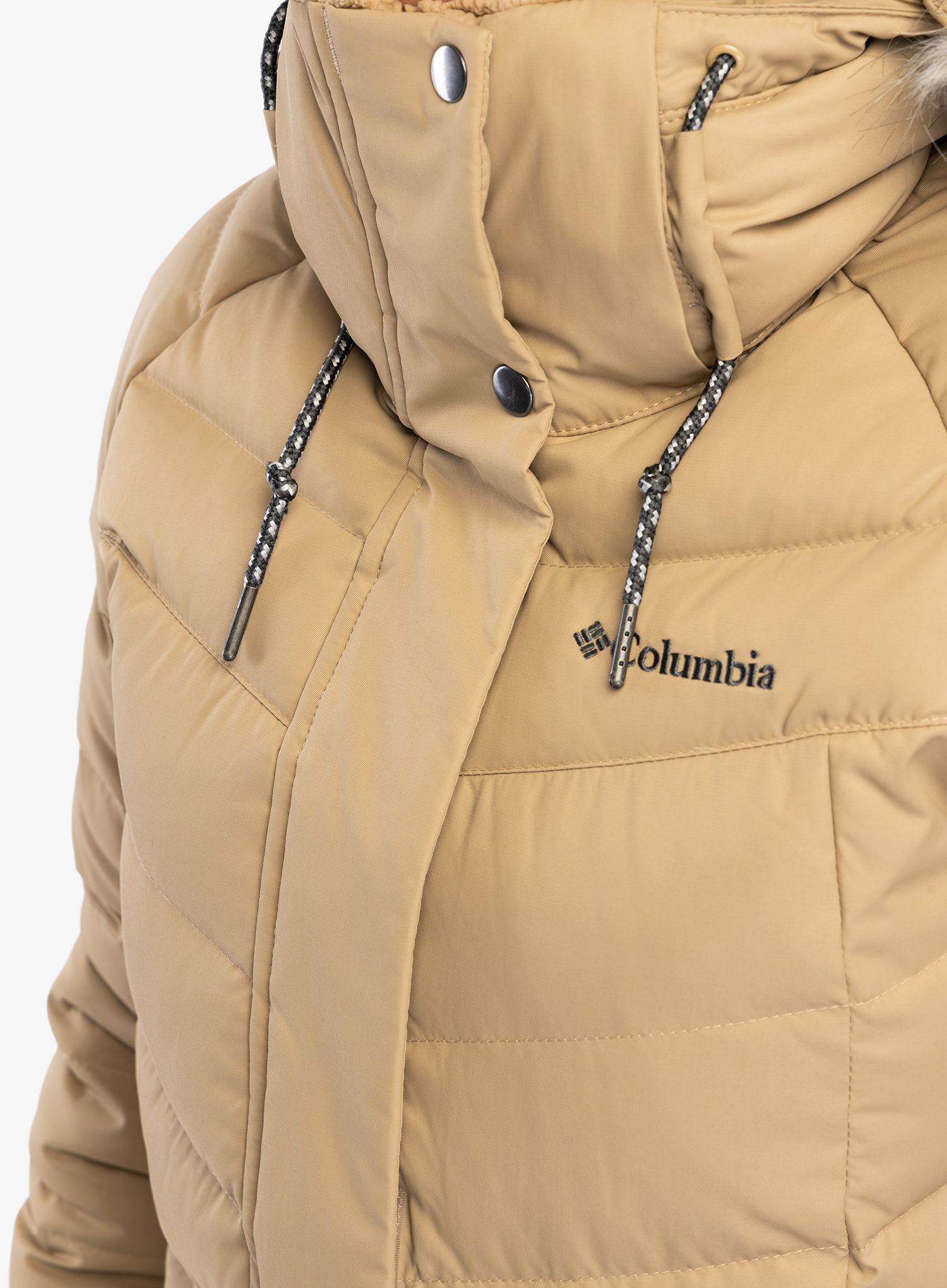 Dámský péřový kabát Columbia Belle Isle Mid Down Jacket - beach