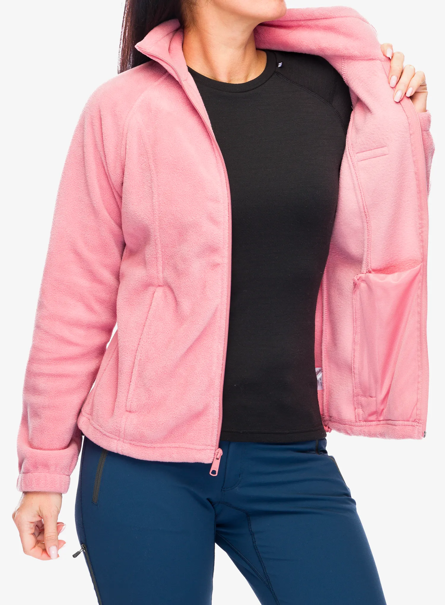 Fleece mikina dámská Columbia Benton Springs FZ - pink agave