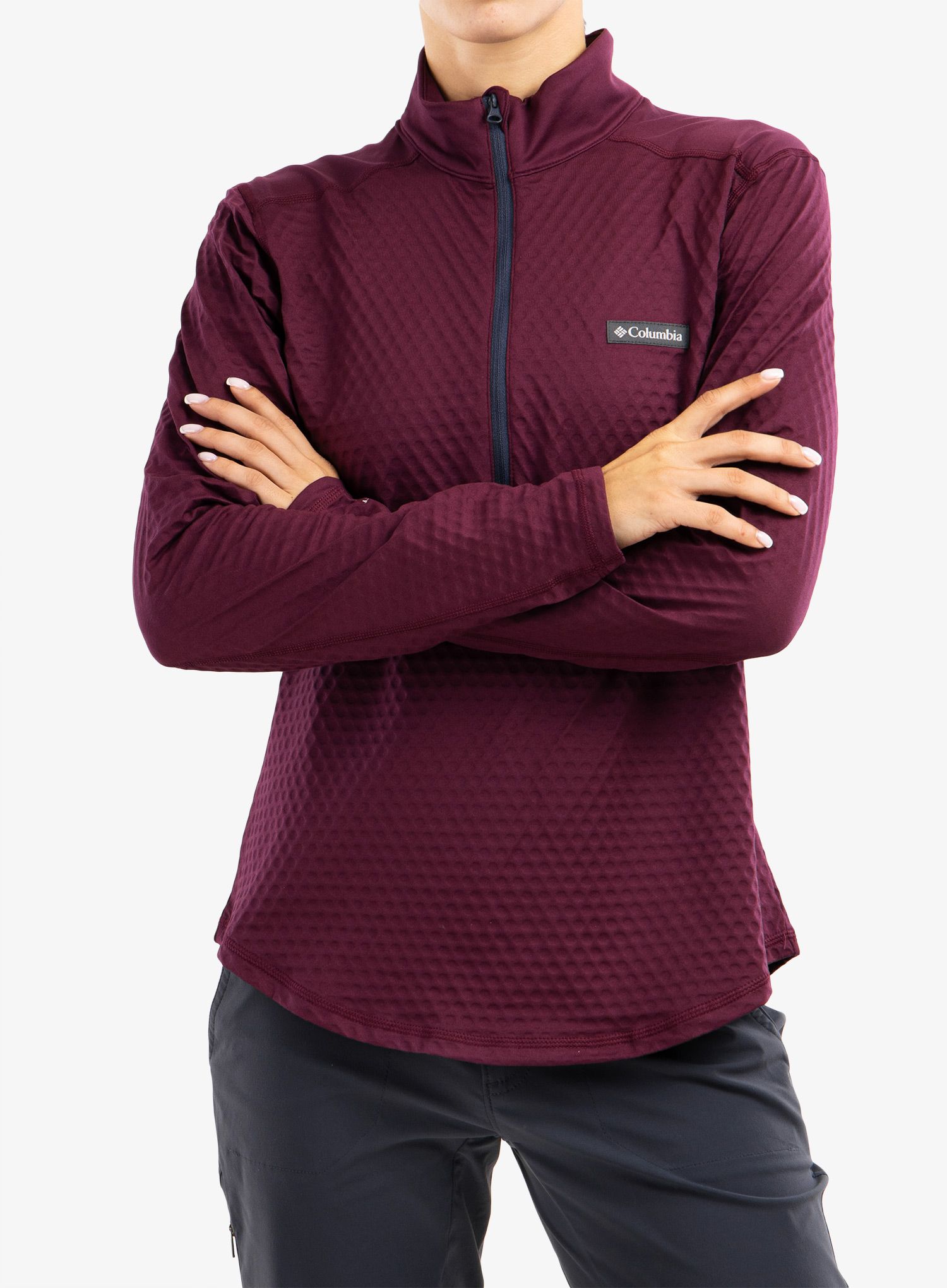Mikina Columbia Bliss Ascent 1/2 Zip - marionberry