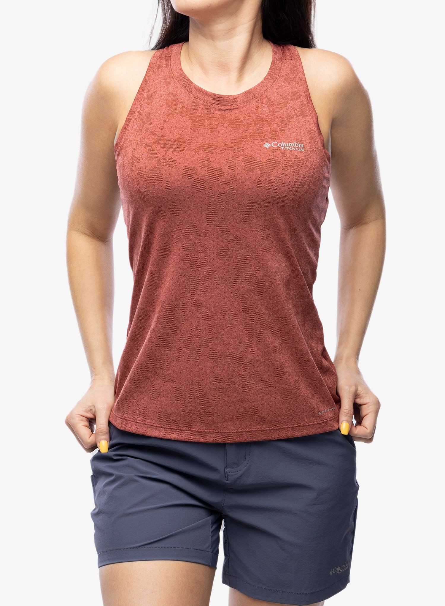 Dámský top Columbia Bluebird Canyon Tank - juicy popflorid jacquard