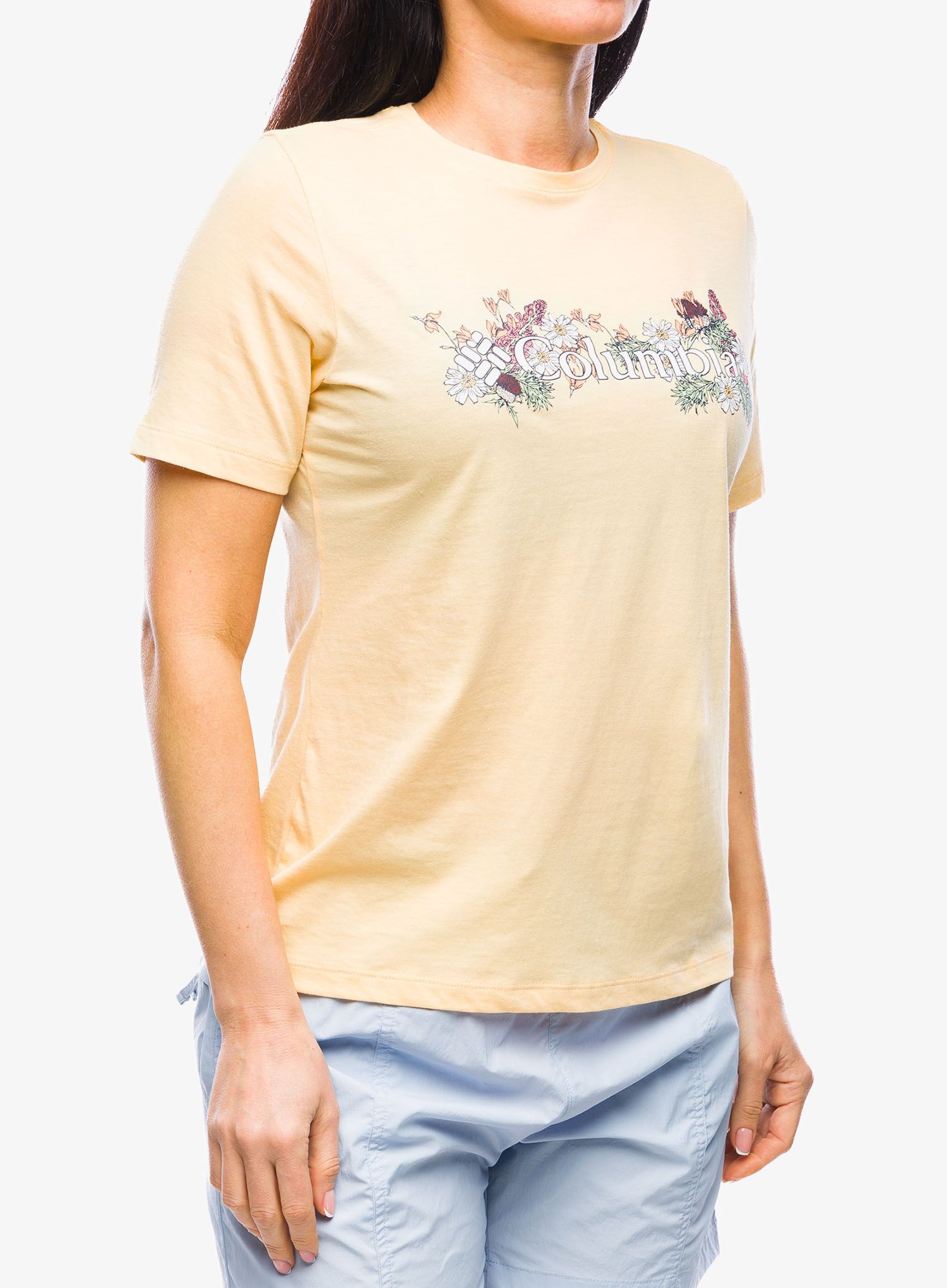 Bavlněné tričko dámské Columbia Bluebird Day Relaxed - sunkissed heather/branded bouq