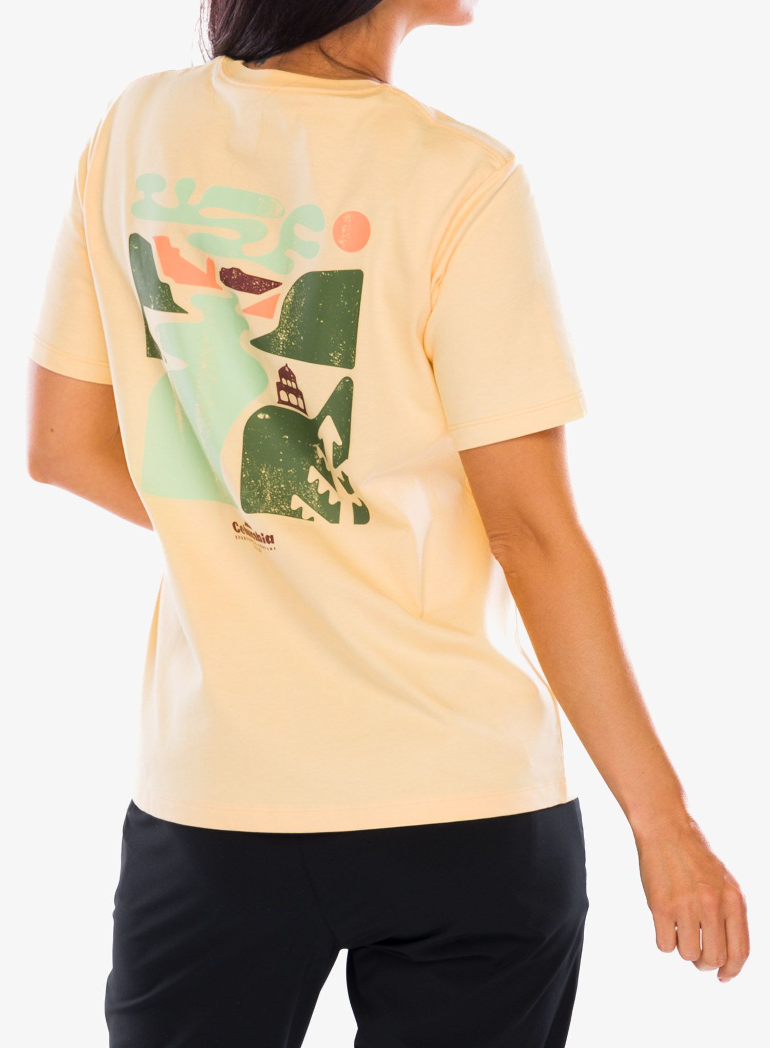 Dámské tričko s potiskem Columbia Boundless Beauty Logo S/S Tee - sunkissed/simple gorge