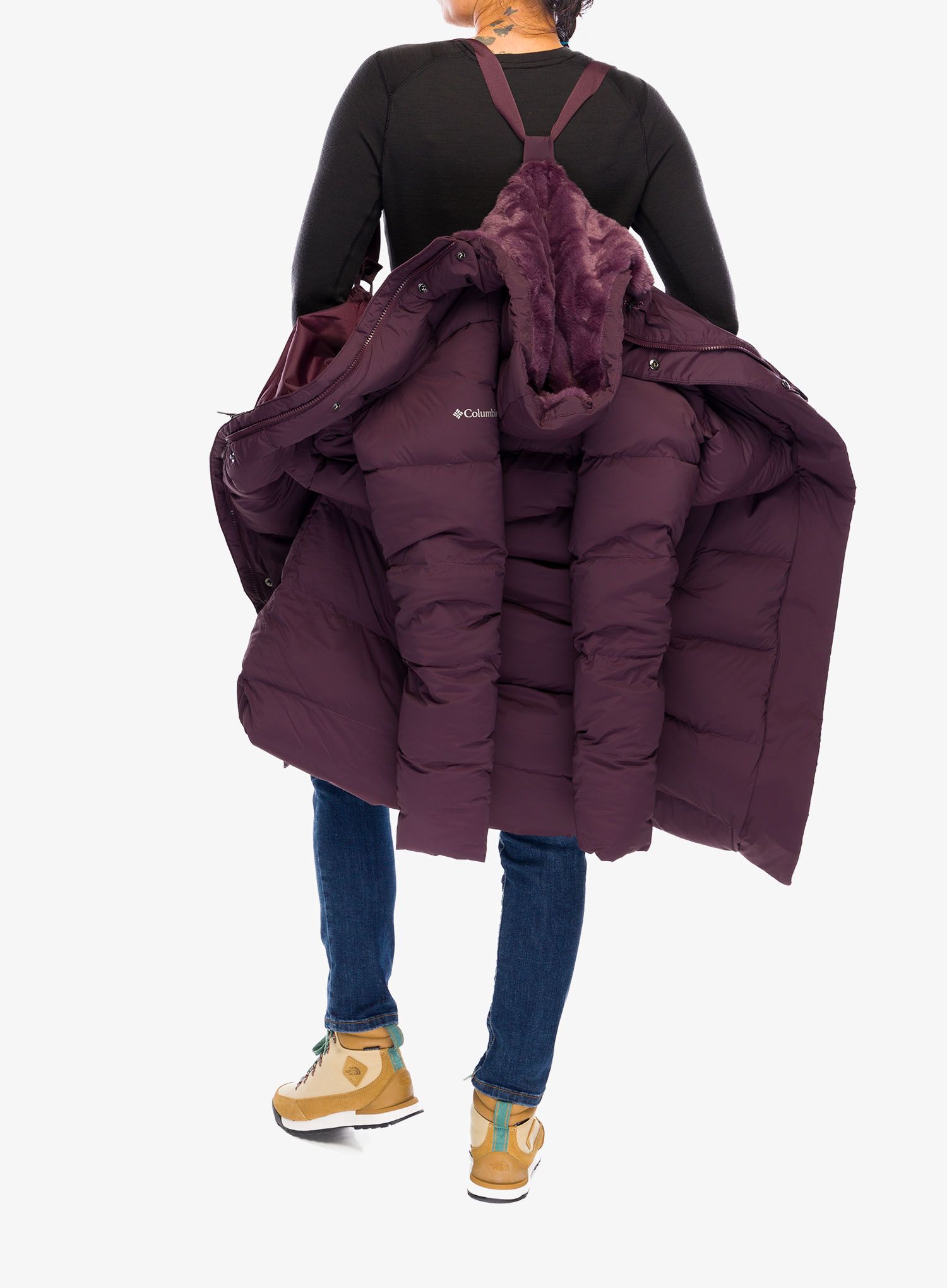 Dámský péřový kabát Columbia Boundless Days Long Down Jacket - moonvista