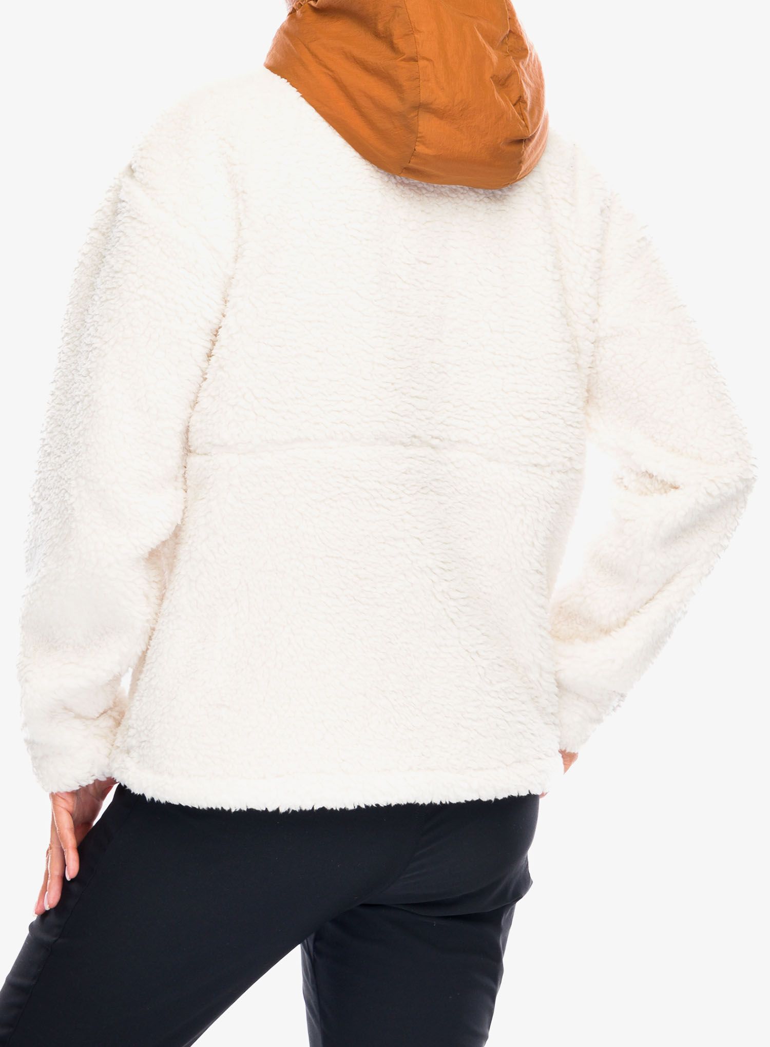 Fleecová mikina dámská Columbia Boundless Discovery Hooded Sherpa - chalk/camel brown