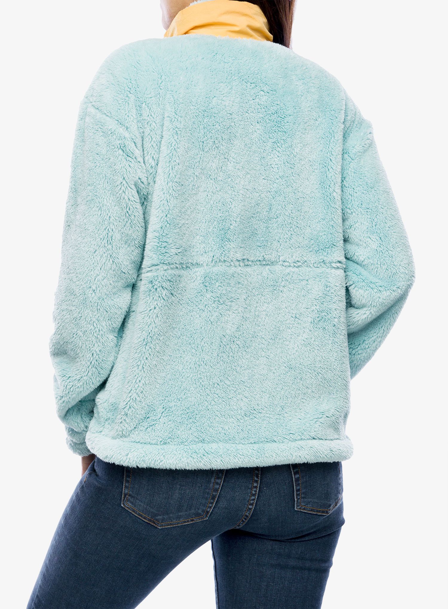 Fleecová mikina dámská Columbia Boundless Discovery Sherpa Full Zip - aqua haze/sunset peach