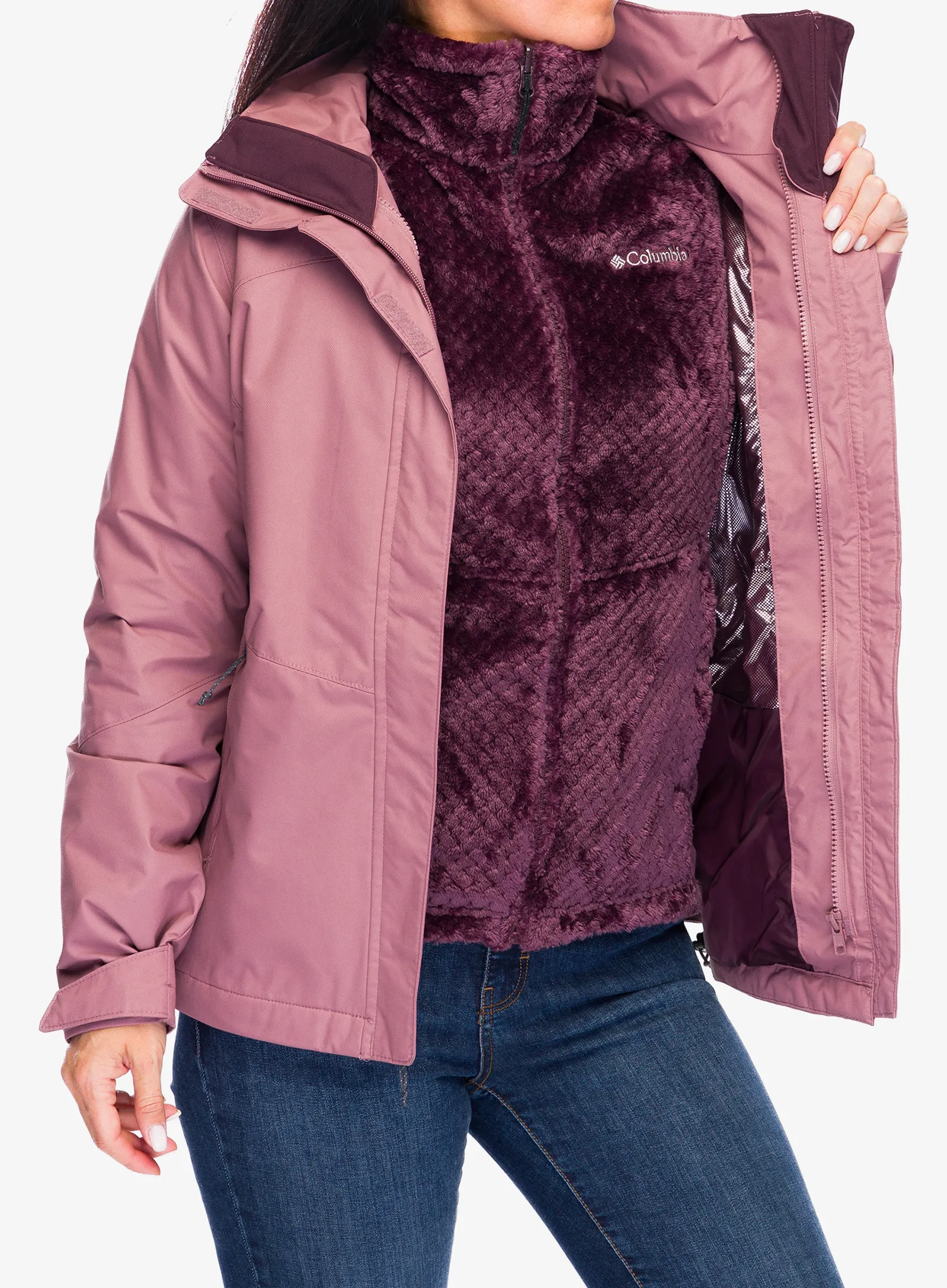 Bunda 3v1 dámská Columbia Bugaboo III Fleece Interchange Jacket - fig