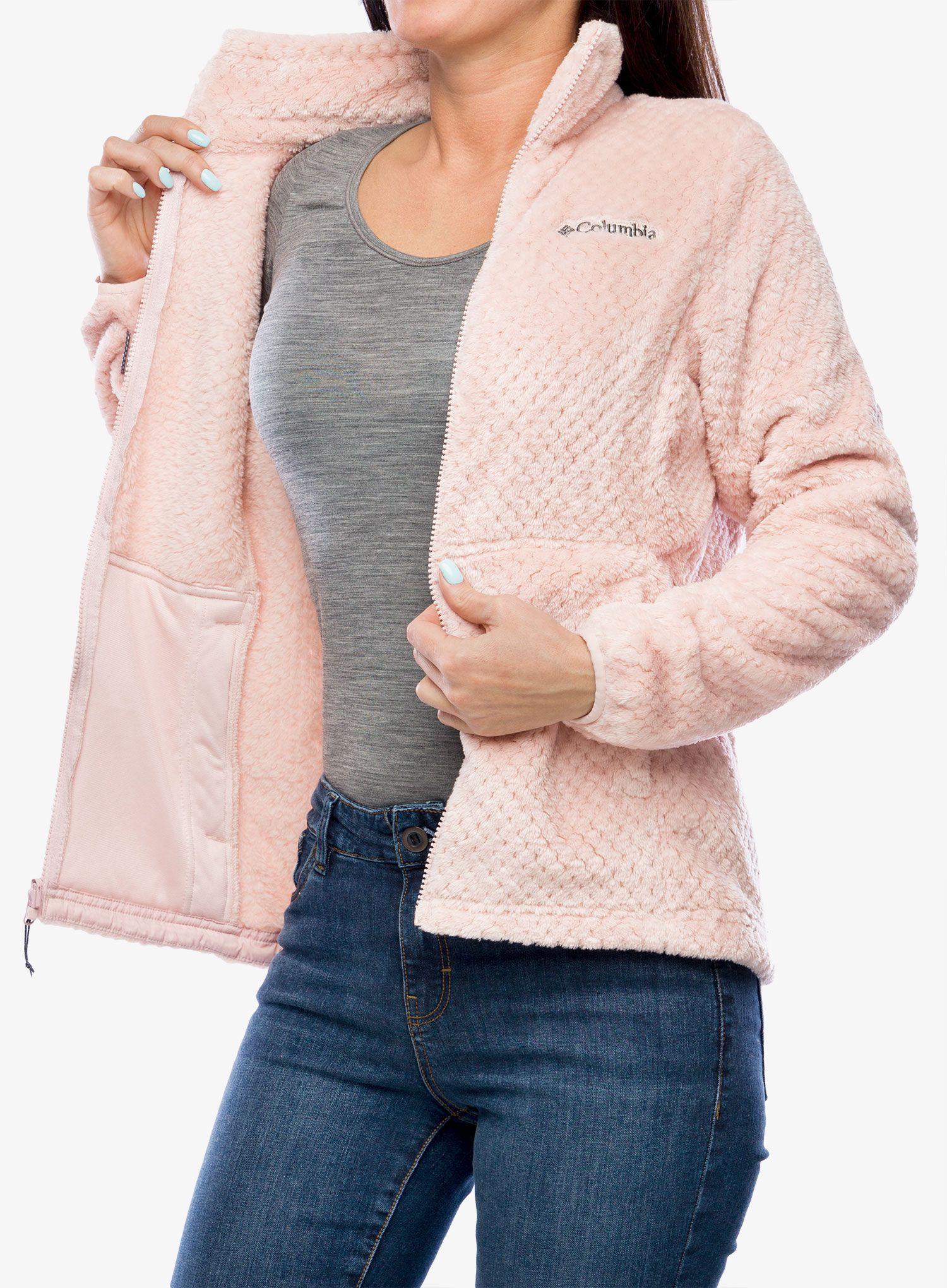 Bunda 3v1 dámská Columbia Bugaboo II Fleece Interchange Jacket - beetroot/dusty pink