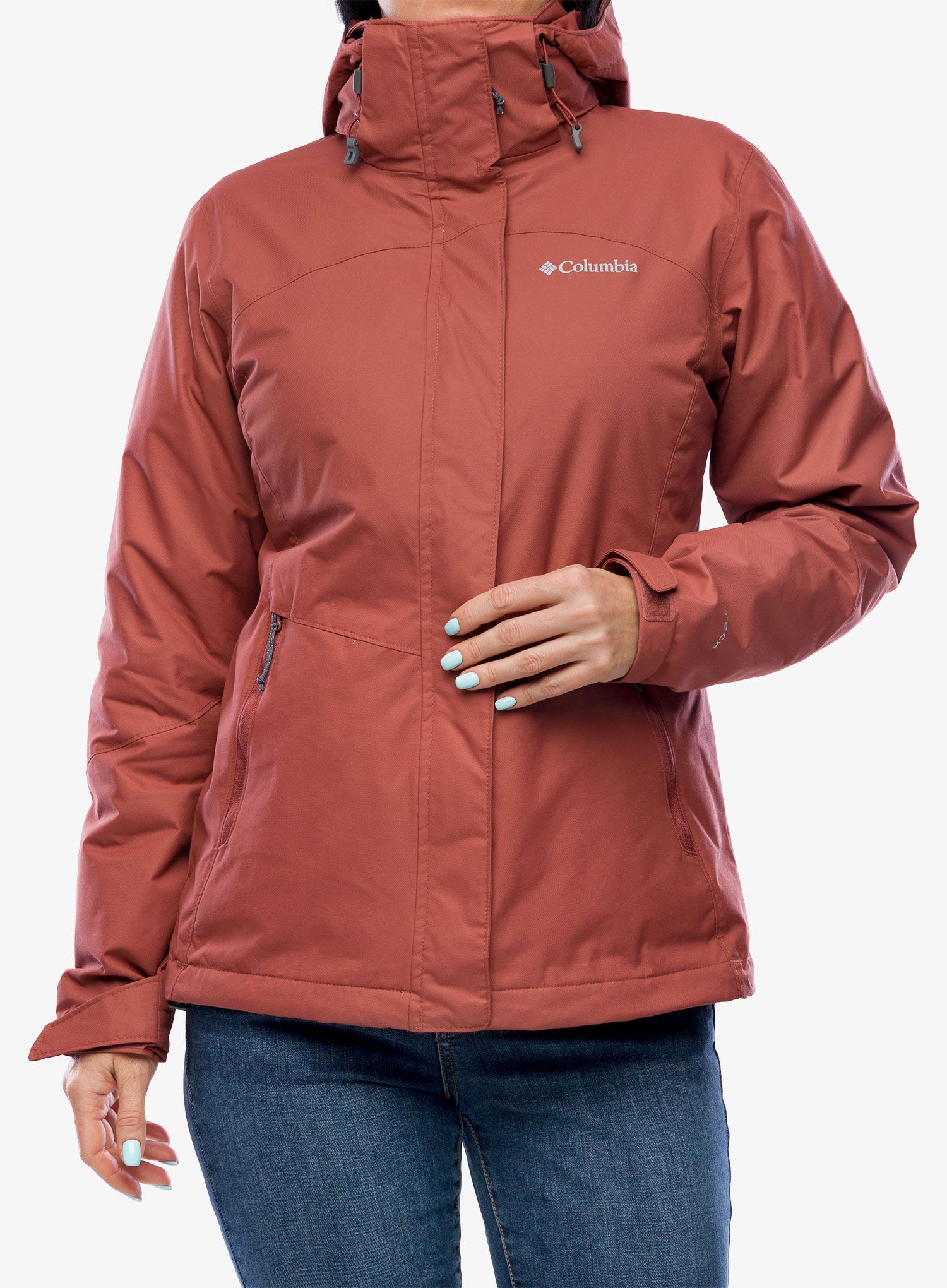 Bunda 3v1 dámská Columbia Bugaboo II Fleece Interchange Jacket - beetroot/dusty pink