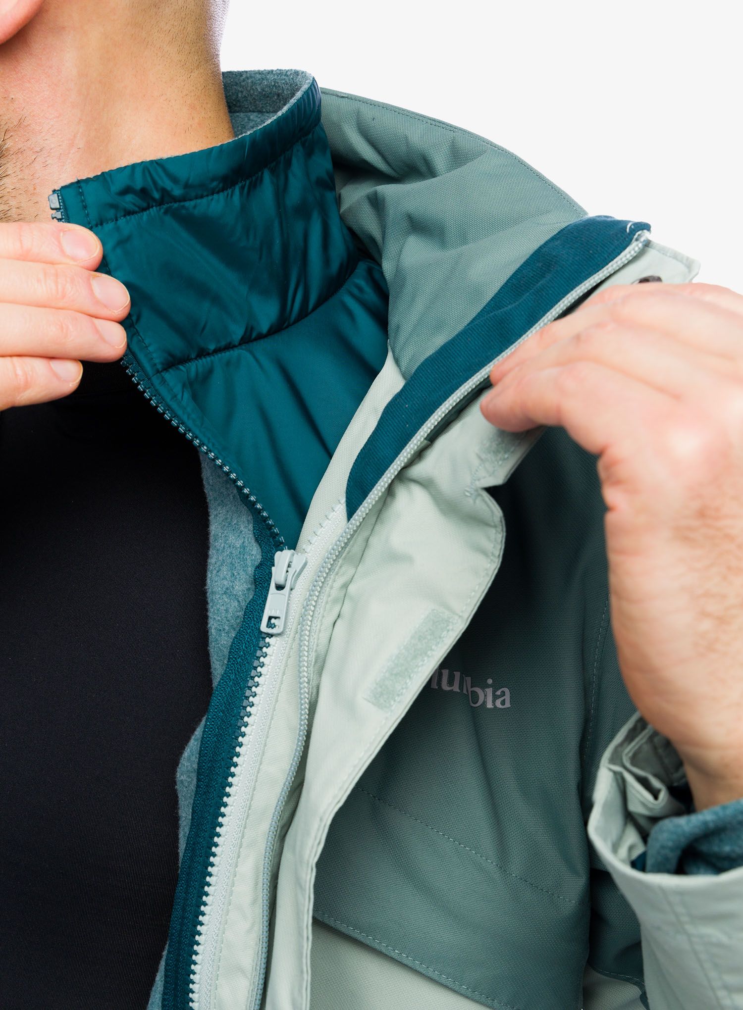 Bunda 3v1 Columbia Bugaboo II Fleece Interchange Jacket - niagara/metal night wave htr