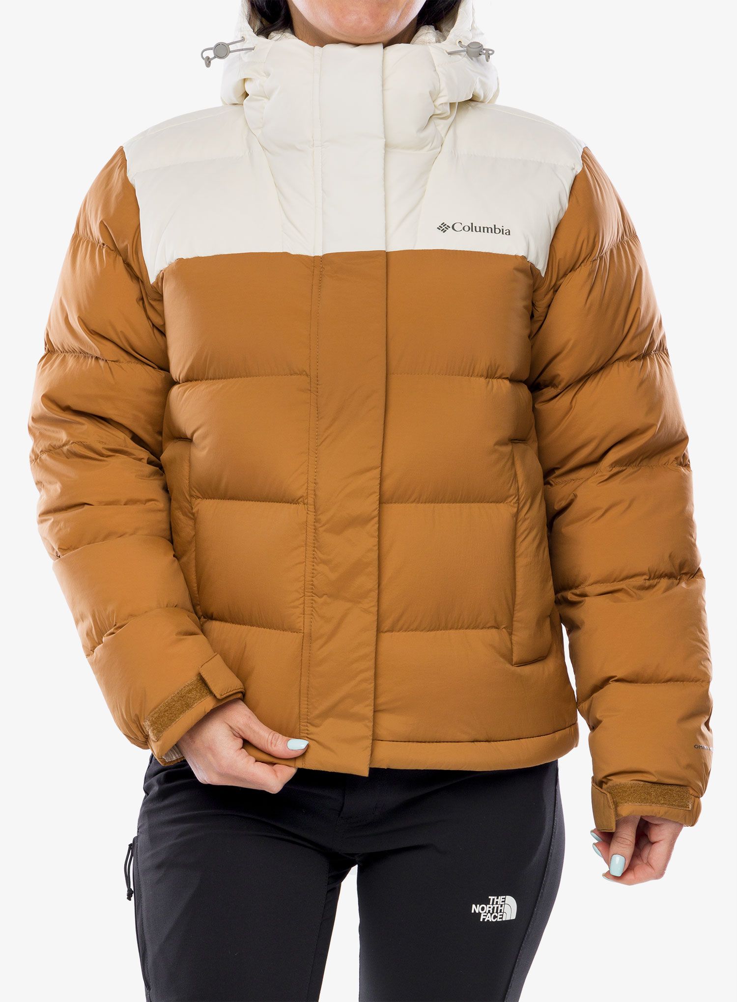 Dámská péřová bunda Columbia Bulo Point II Down Jacket - camel brown/chalk crinkle
