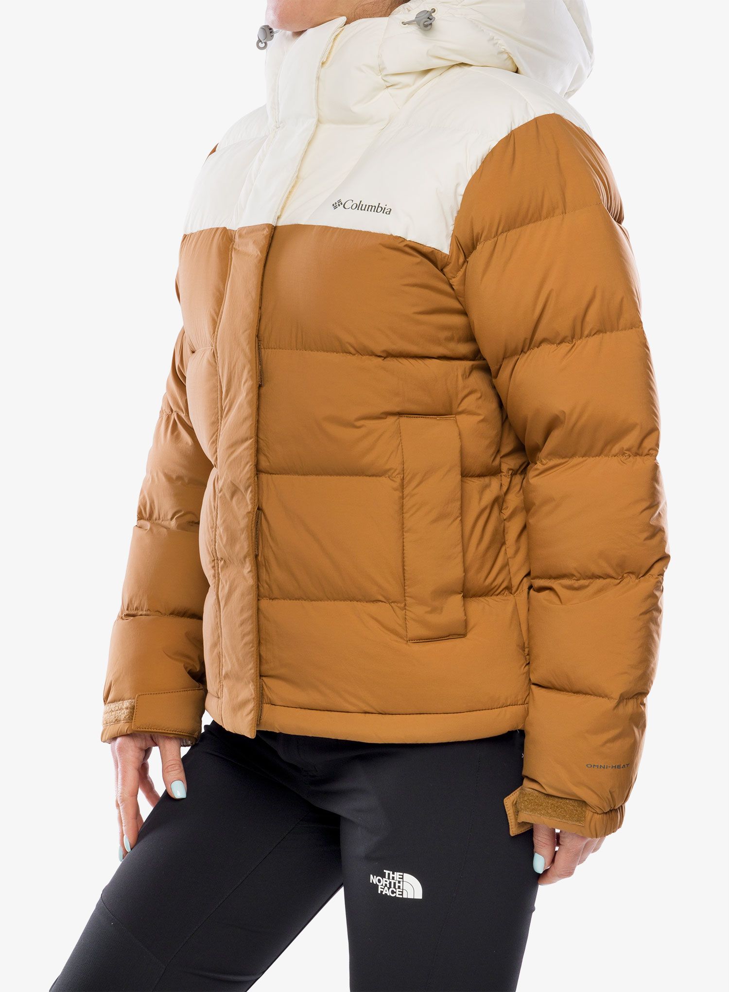 Dámská péřová bunda Columbia Bulo Point II Down Jacket - camel brown/chalk crinkle
