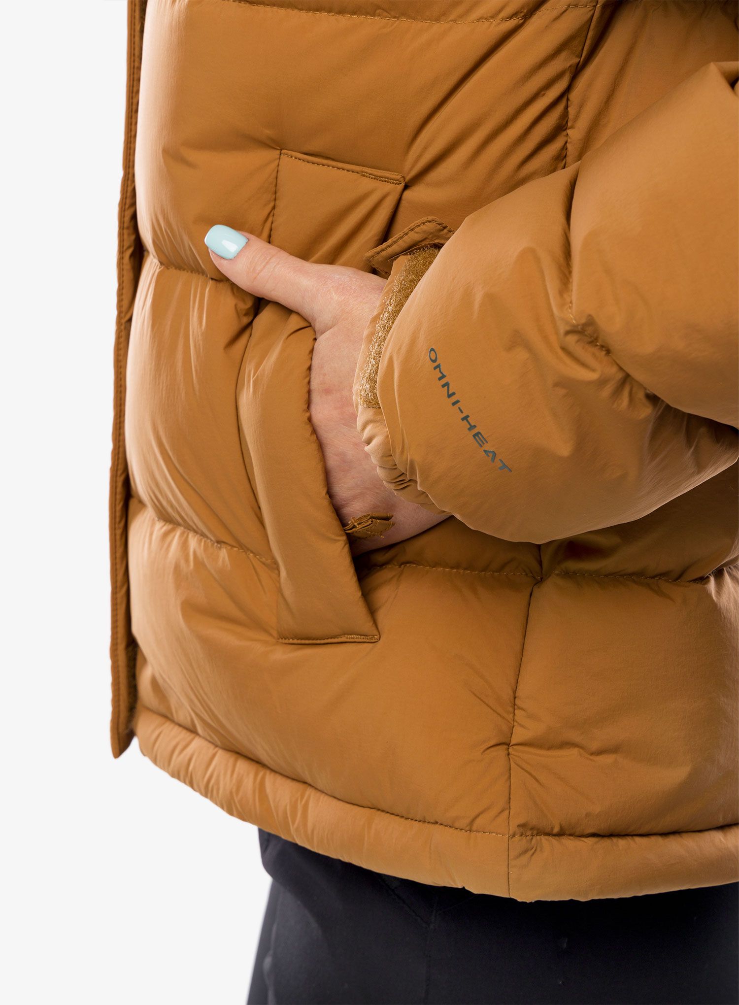 Dámská péřová bunda Columbia Bulo Point II Down Jacket - camel brown/chalk crinkle