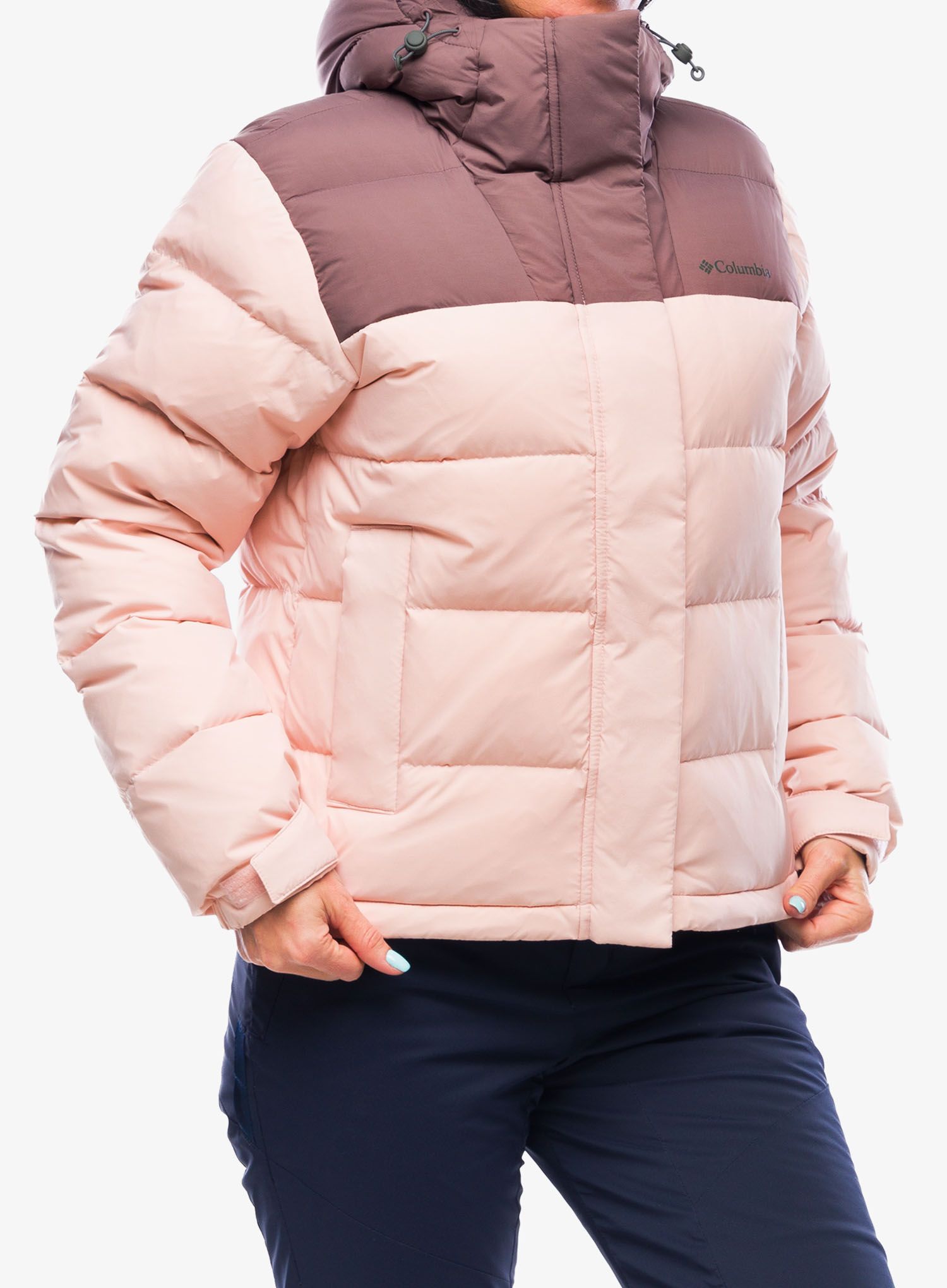 Dámská zimní bunda Columbia Bulo Point II Down Jacket - dusty pink/basalt crinkle