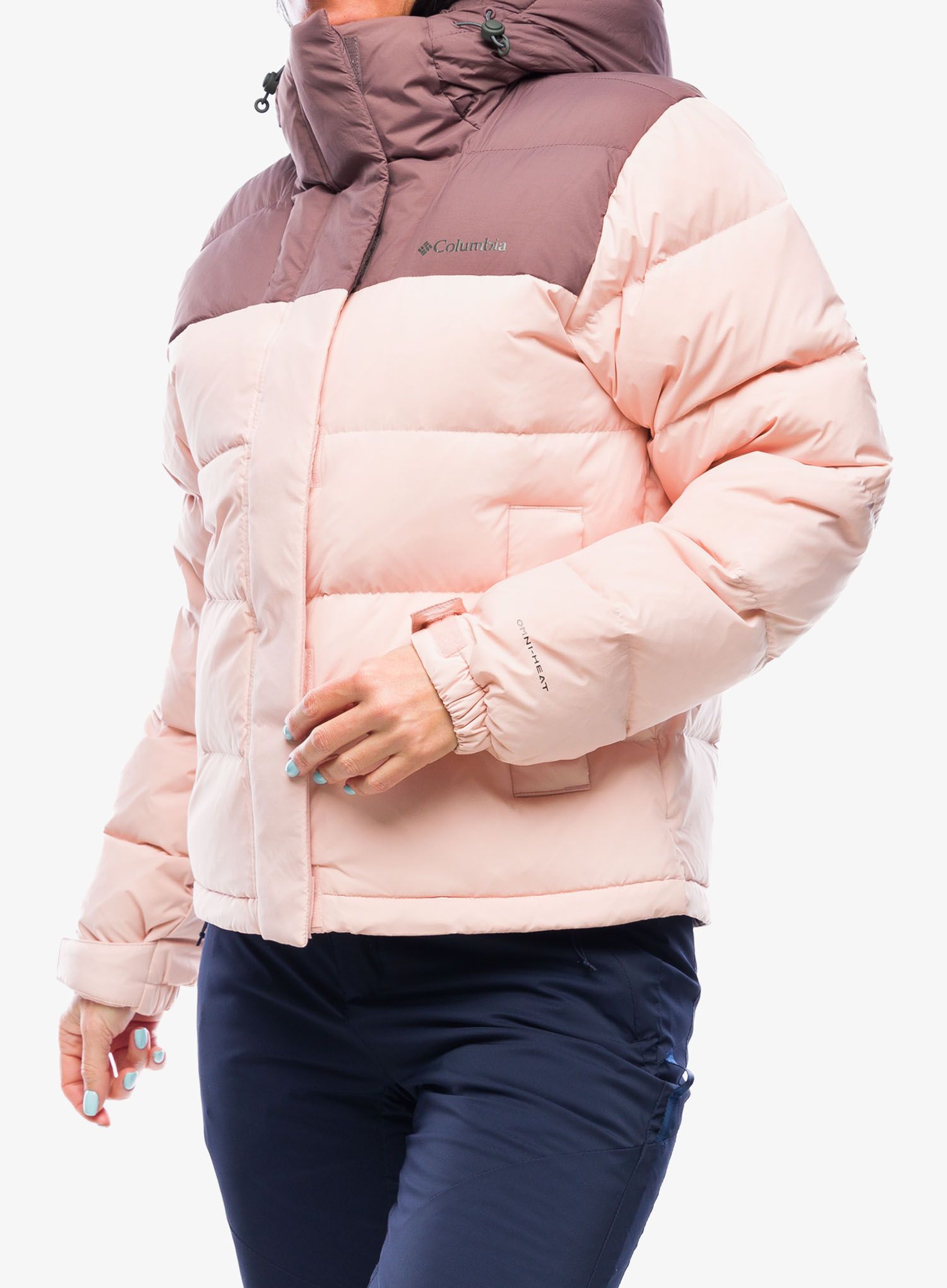 Dámská zimní bunda Columbia Bulo Point II Down Jacket - dusty pink/basalt crinkle