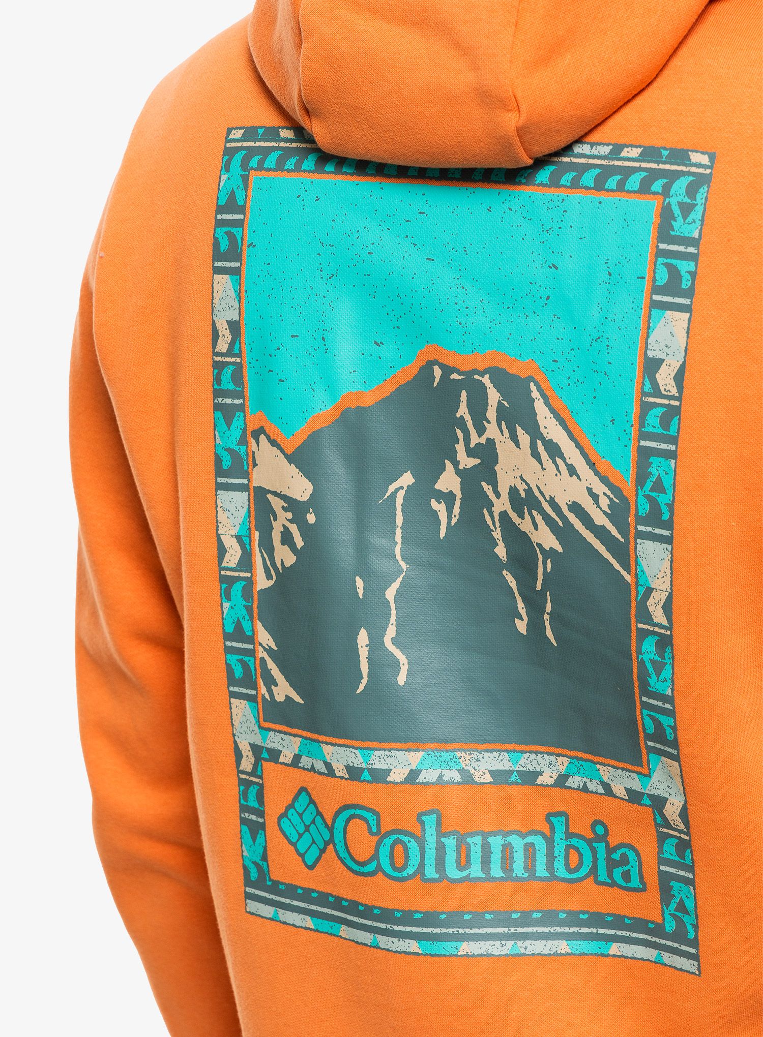 Pánská mikina s kapucí Columbia CSC Graphic Hoodie - desert orange/bordered beauty