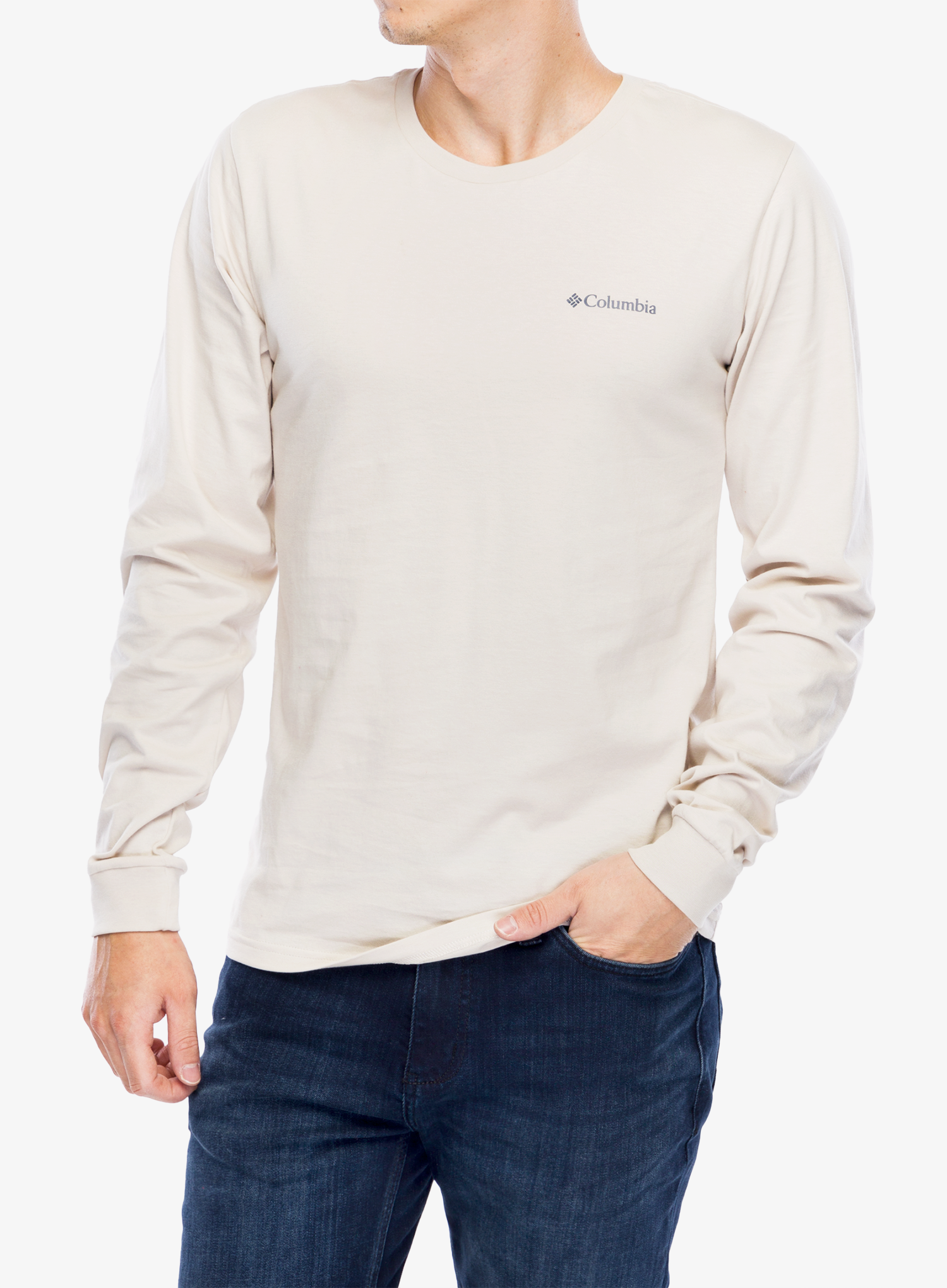 Longsleeve Columbia CSC Seasonal Logo LS Tee - dark stone/peaked badge