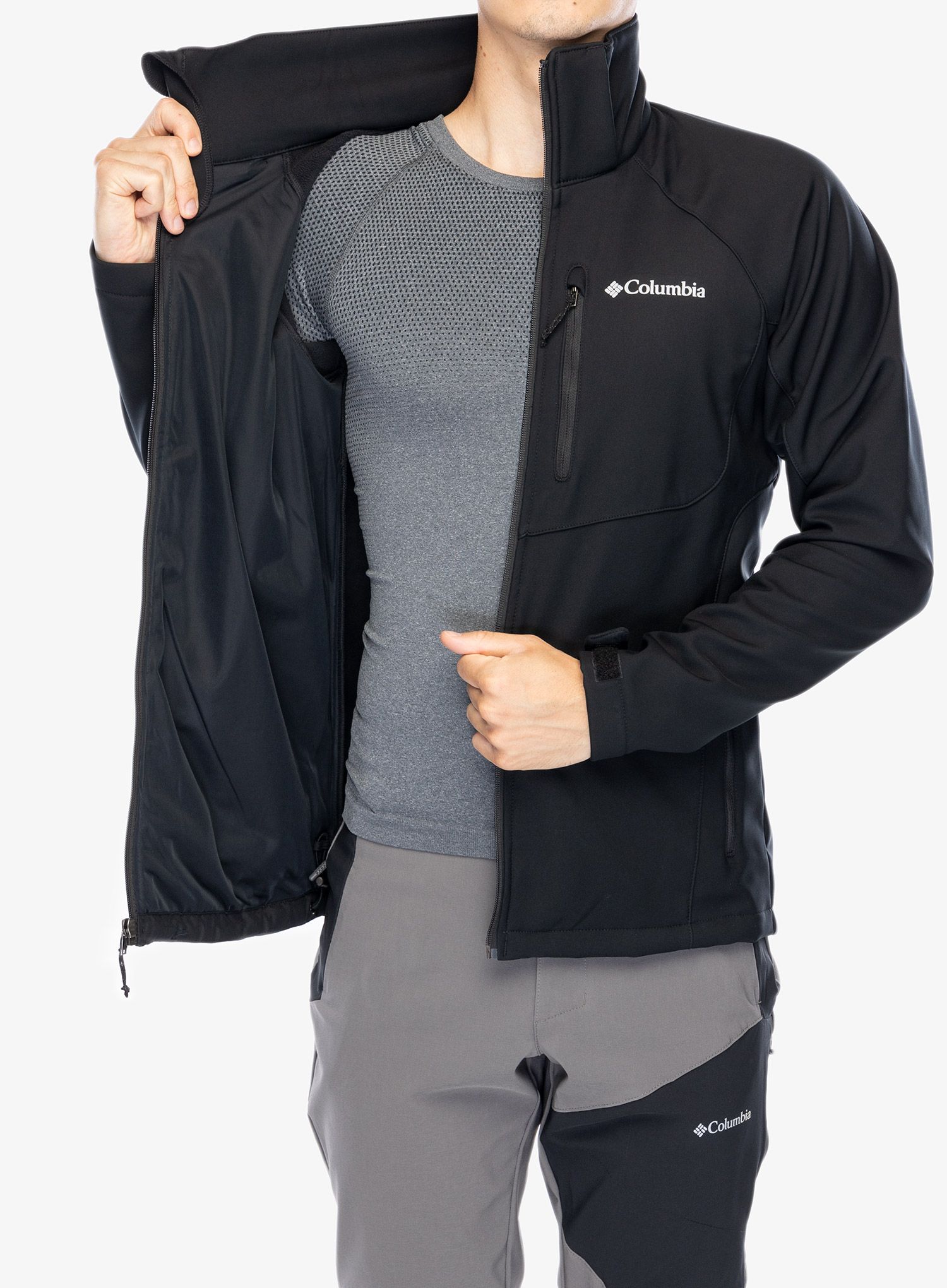Softshellová bunda Columbia Cascade Ridge III Softshell - black