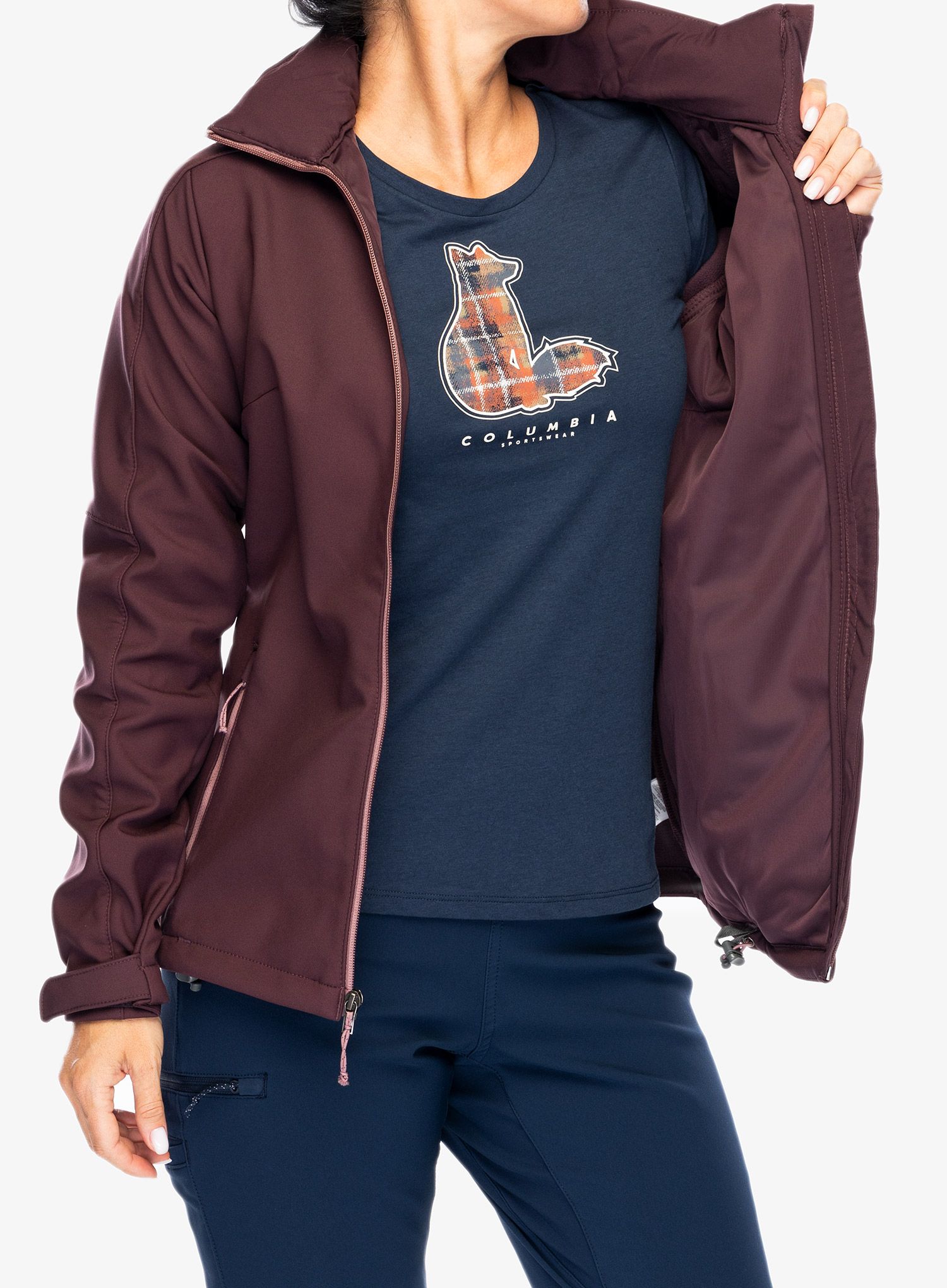 Softshellová bunda Columbia Cascade Ridge II Jacket - moonvista