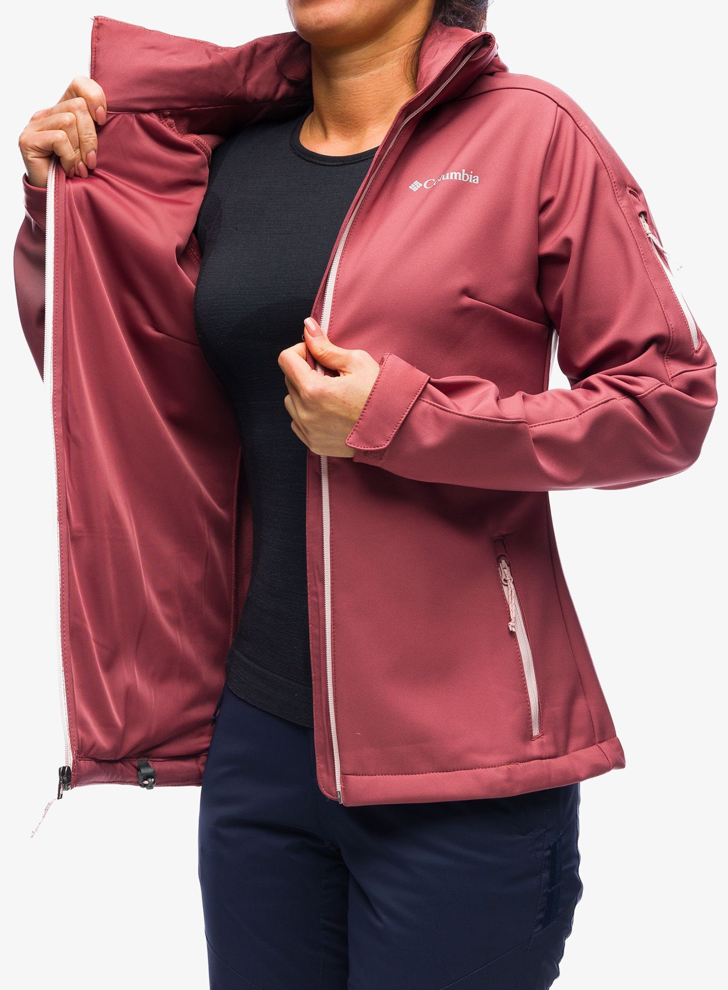 Softshellová bunda dámská Columbia Cascade Ridge Jacket - beetroot/dusty pink